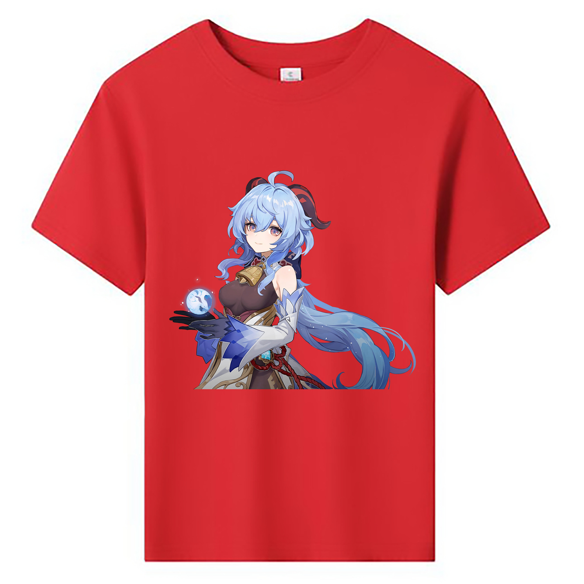 げんし神 甘雨 かんう genshin Ganyu 綿100％キッズTシャツ（フロントプリント）