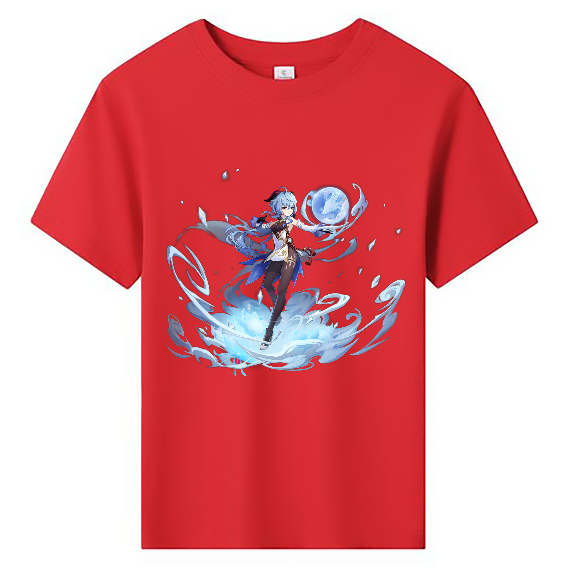 げんし神 甘雨 かんう genshin Ganyu 綿100％キッズTシャツ（フロントプリント）