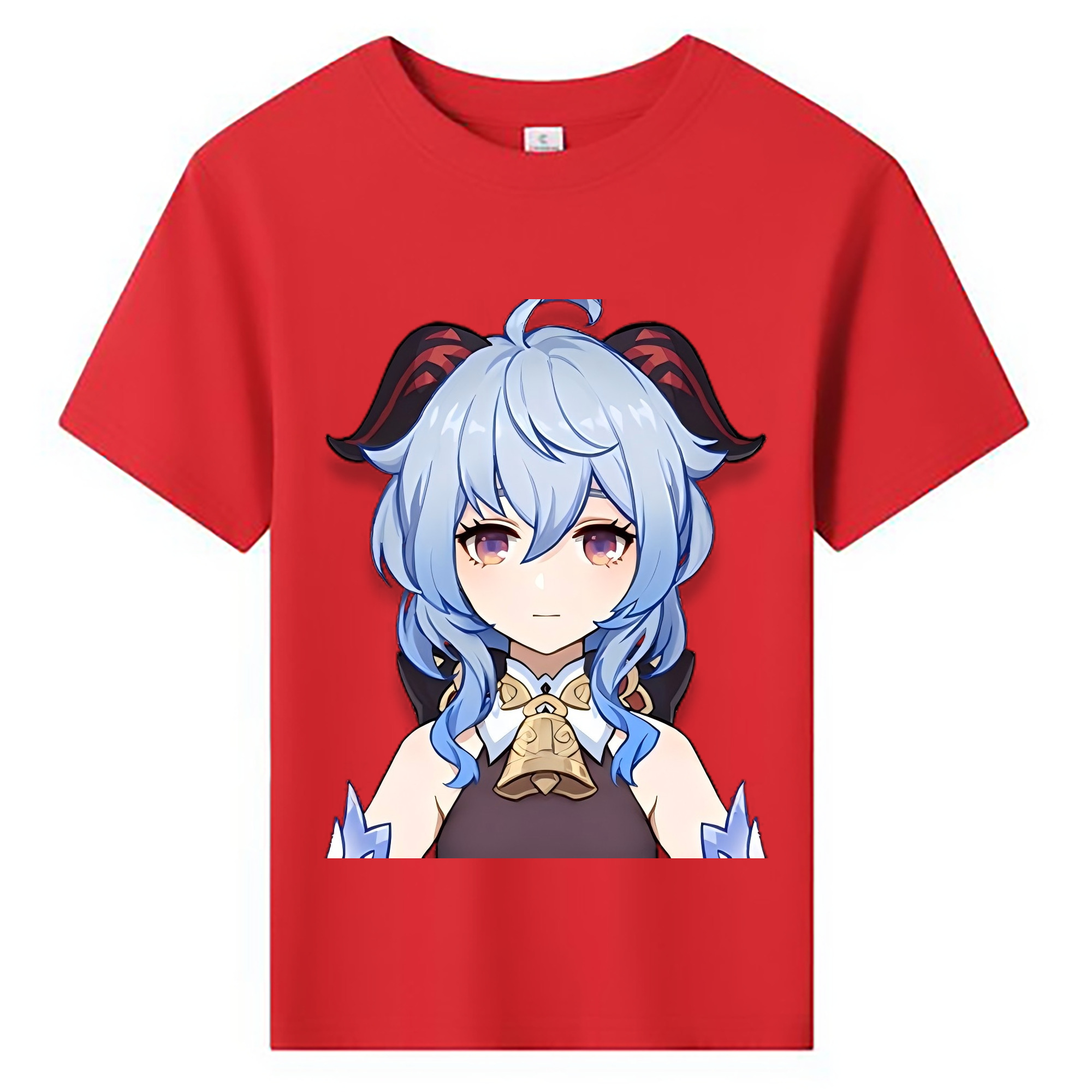 げんし神 甘雨 かんう genshin Ganyu 綿100％キッズTシャツ（フロントプリント）