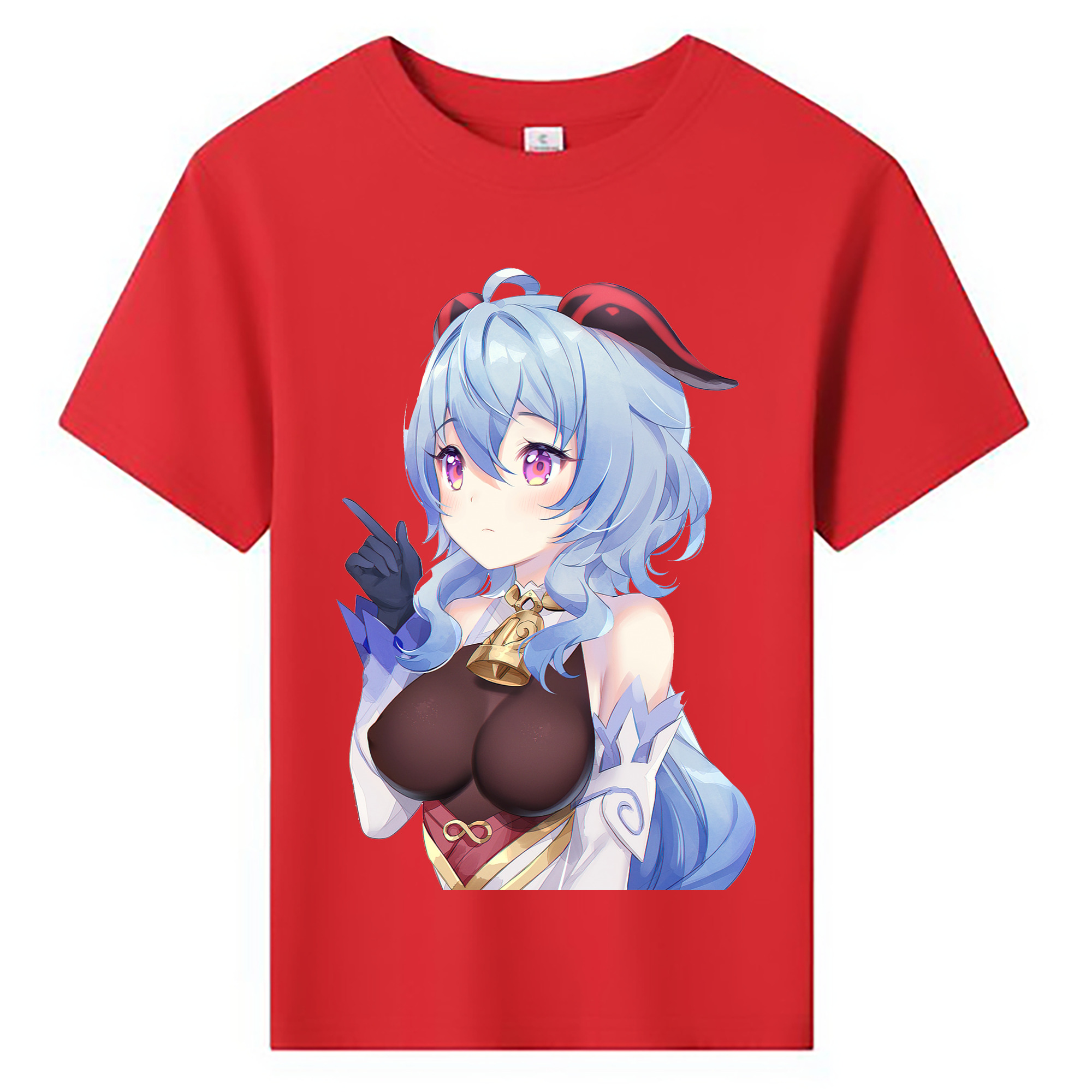 げんし神 甘雨 かんう genshin Ganyu 綿100％キッズTシャツ（フロントプリント）