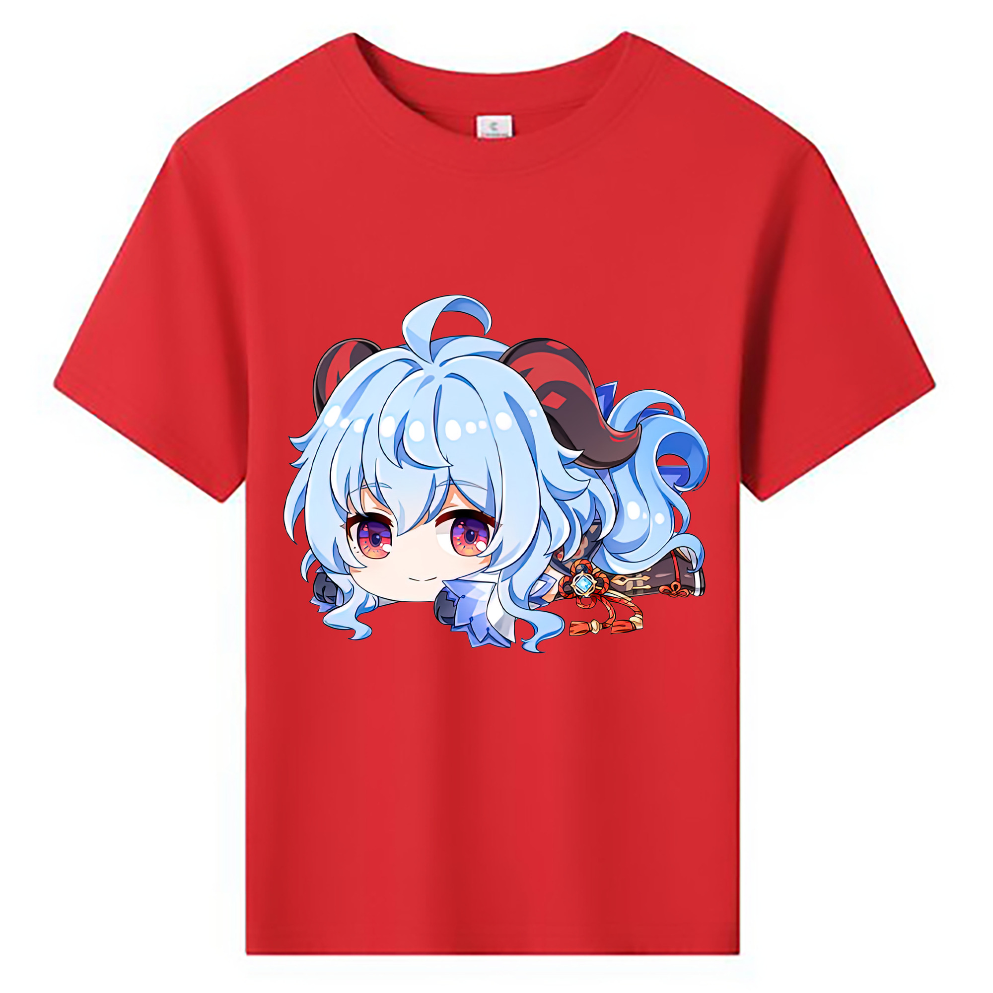 げんし神 甘雨 かんう genshin Ganyu 綿100％キッズTシャツ（フロントプリント）