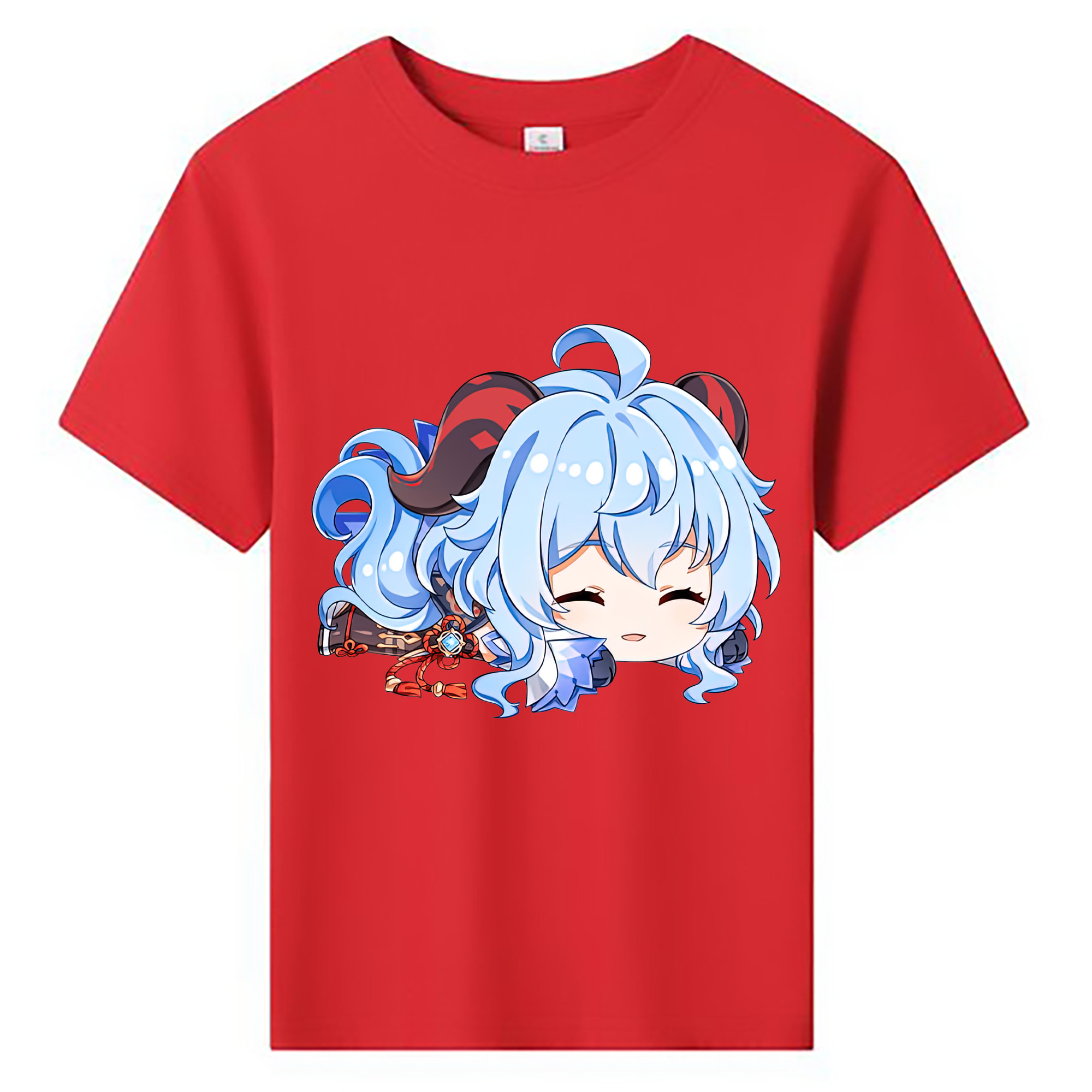 げんし神 甘雨 かんう genshin Ganyu 綿100％キッズTシャツ（フロントプリント）