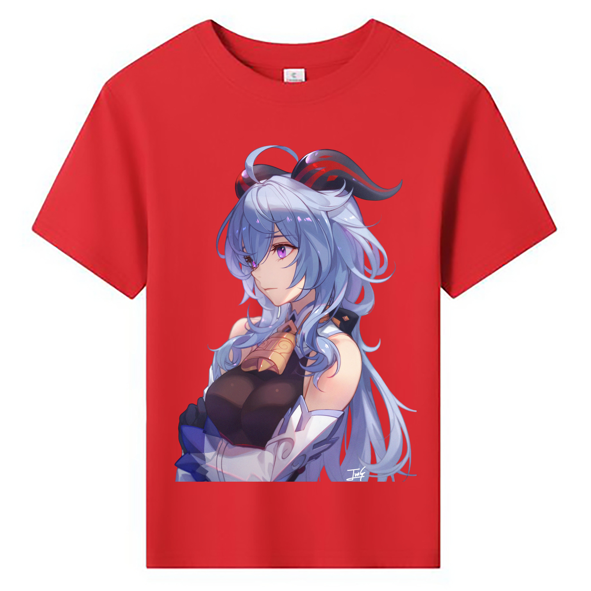 げんし神 甘雨 かんう genshin Ganyu 綿100％キッズTシャツ（フロントプリント）