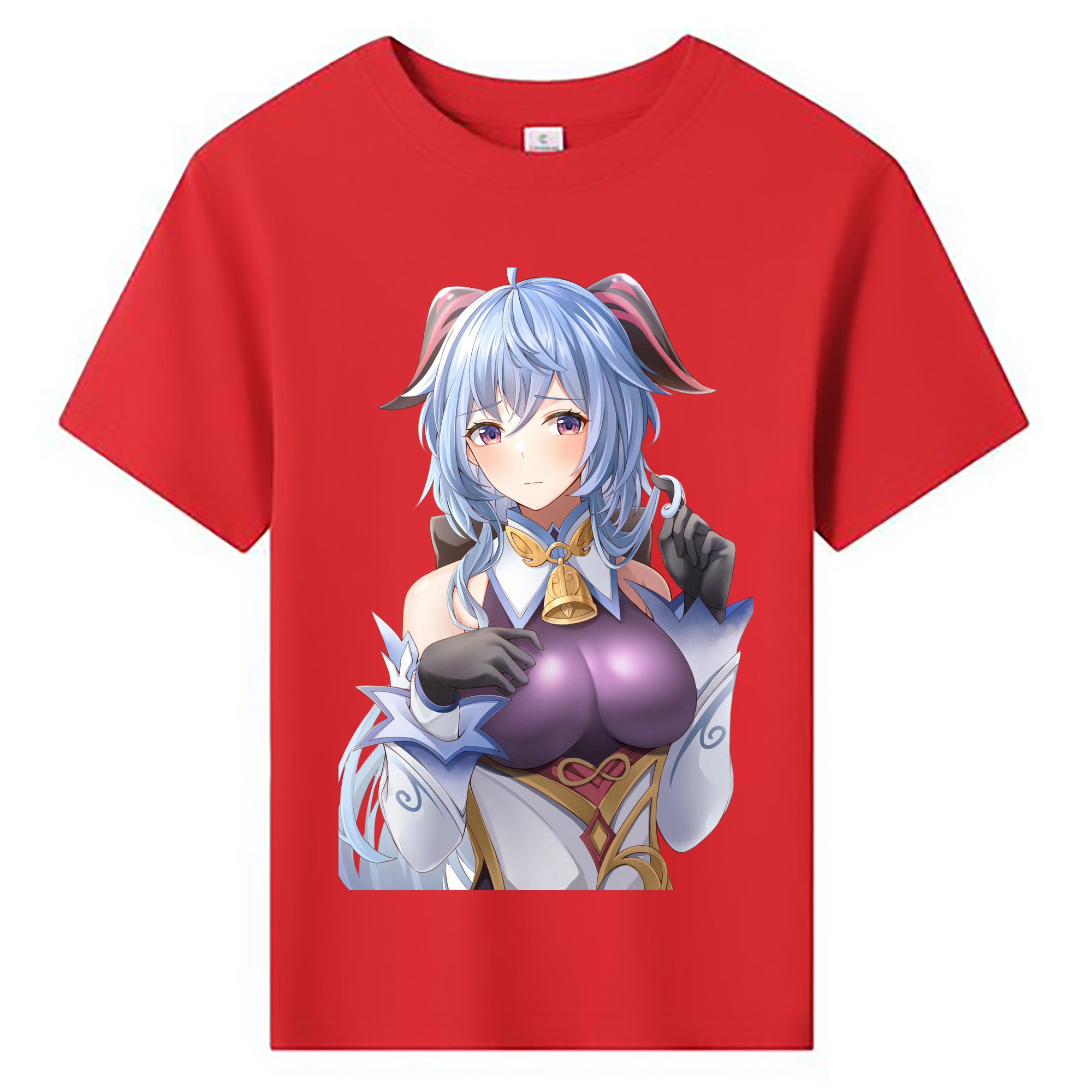 げんし神 甘雨 かんう genshin Ganyu 綿100％キッズTシャツ（フロントプリント）