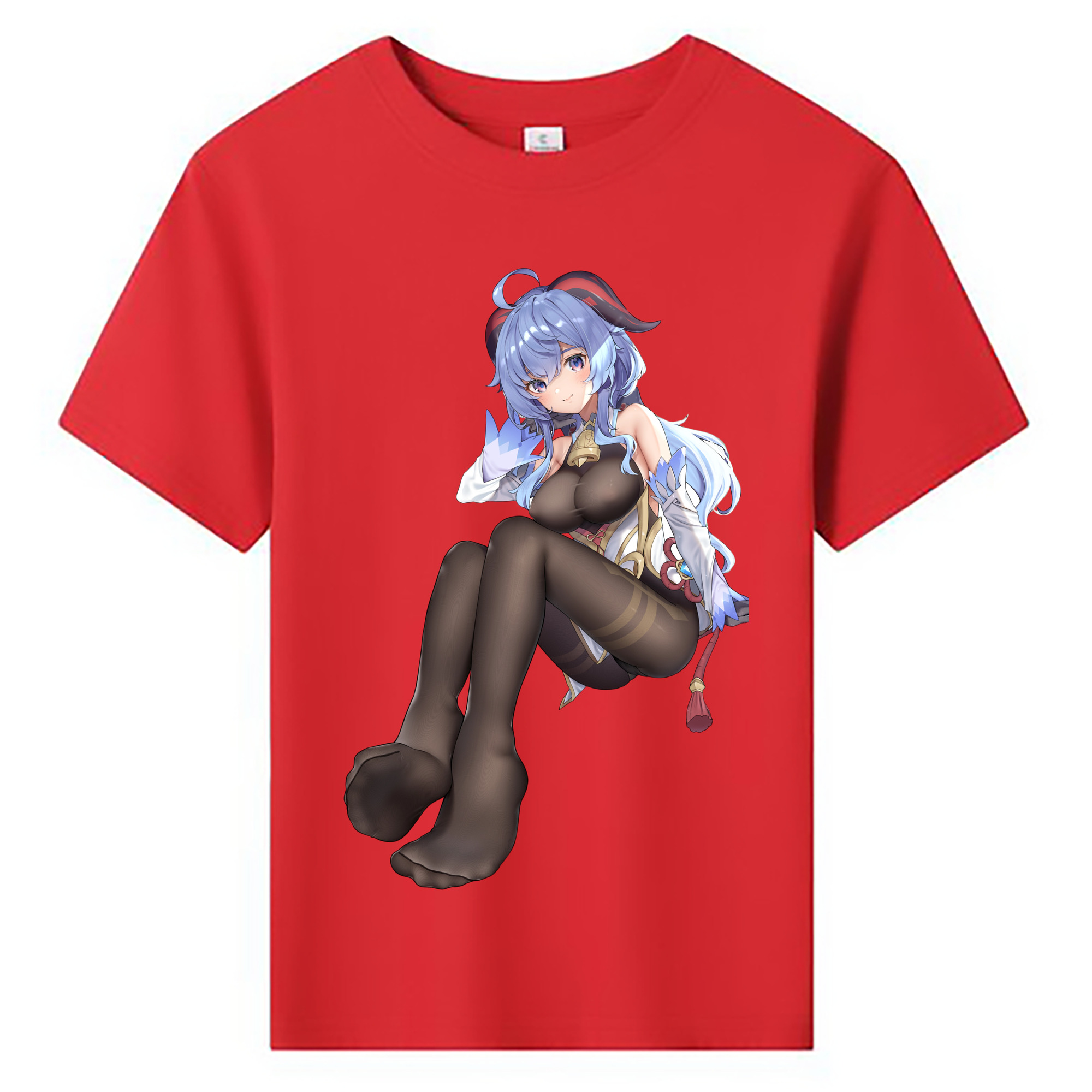 げんし神 甘雨 かんう genshin Ganyu 綿100％キッズTシャツ（フロントプリント）