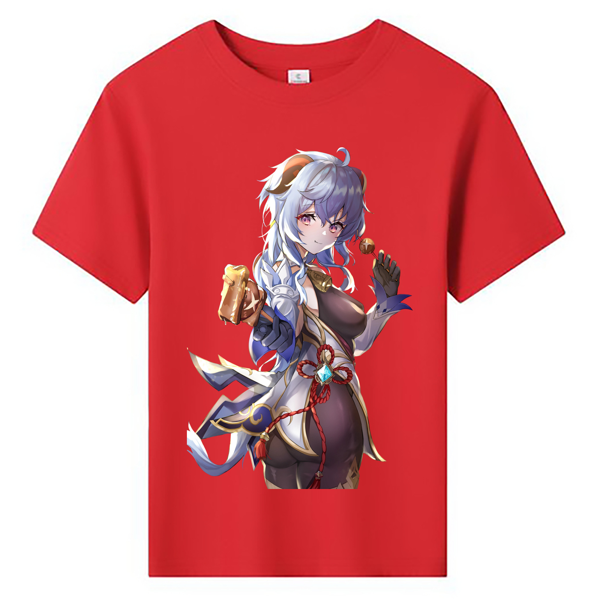 げんし神 甘雨 かんう genshin Ganyu 綿100％キッズTシャツ（フロントプリント）
