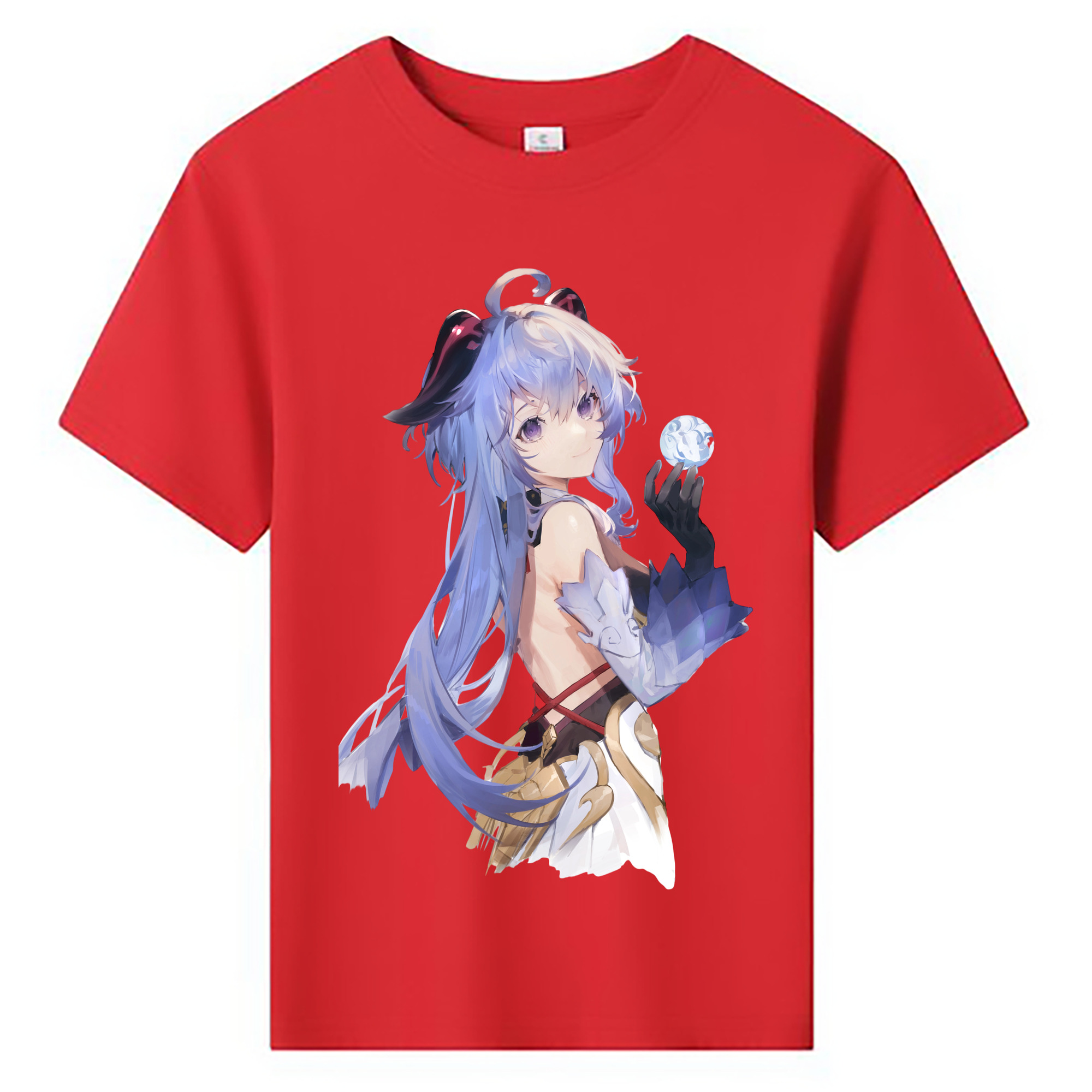 げんし神 甘雨 かんう genshin Ganyu 綿100％キッズTシャツ（フロントプリント）