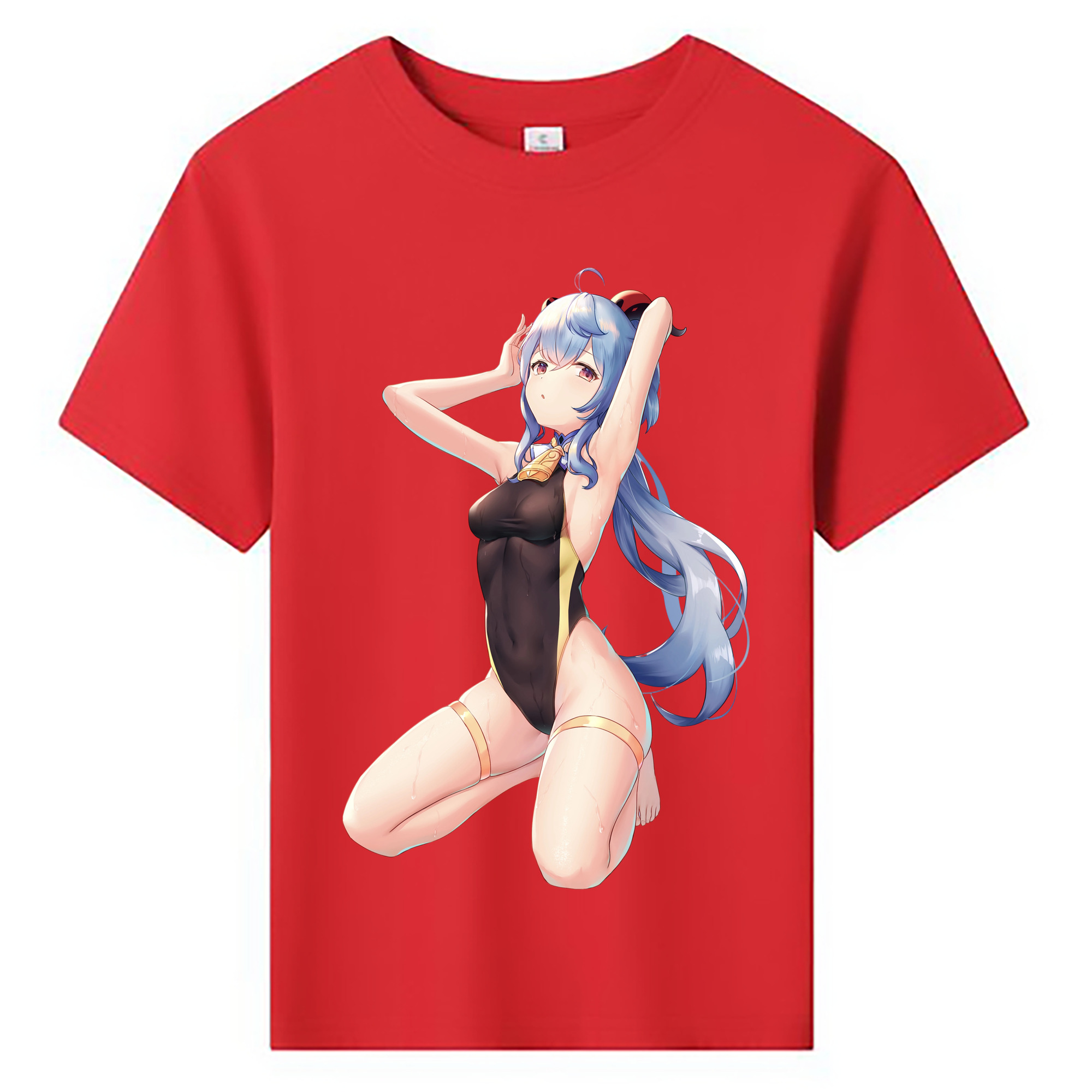 げんし神 甘雨 かんう genshin Ganyu 綿100％キッズTシャツ（フロントプリント）