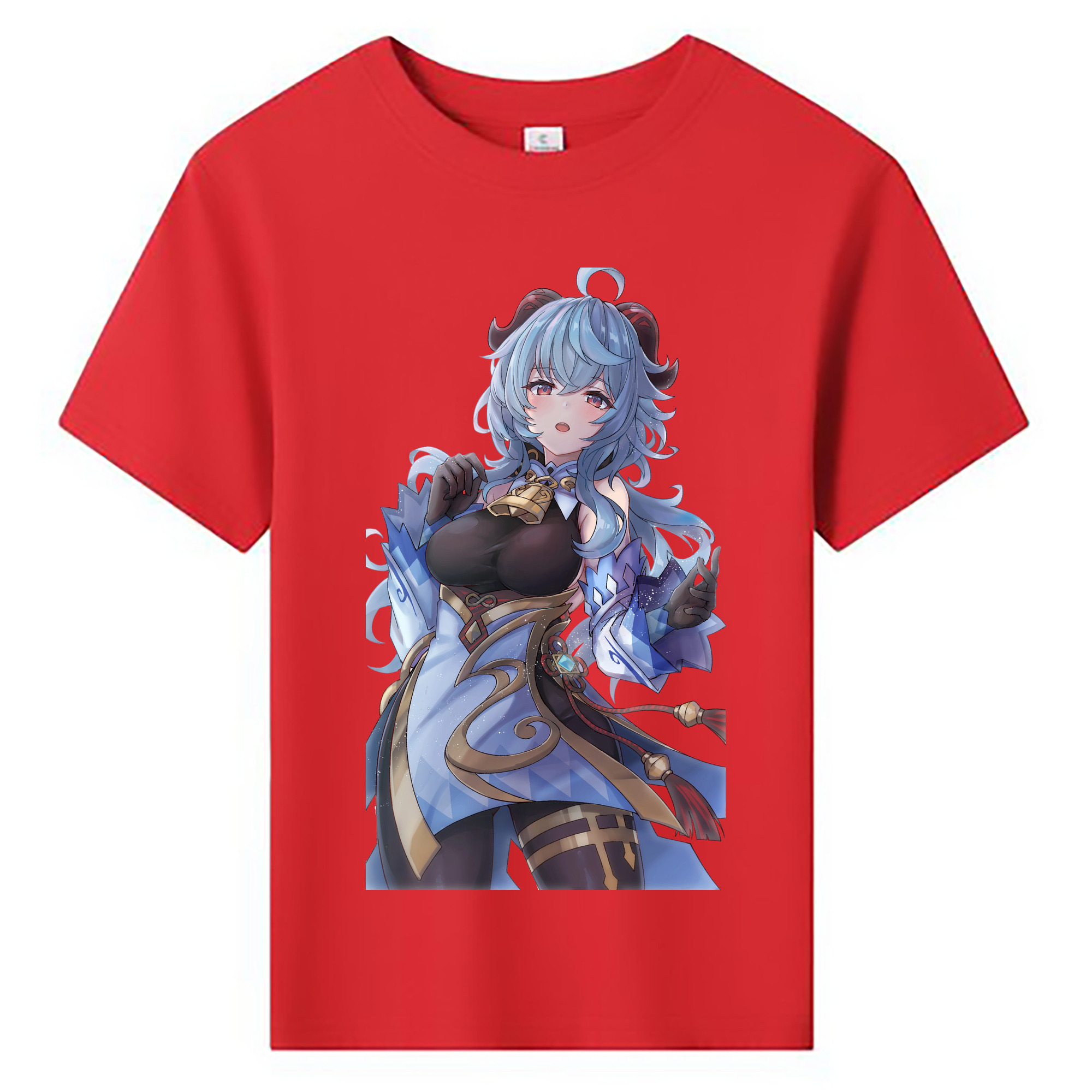 げんし神 甘雨 かんう genshin Ganyu 綿100％キッズTシャツ（フロントプリント）