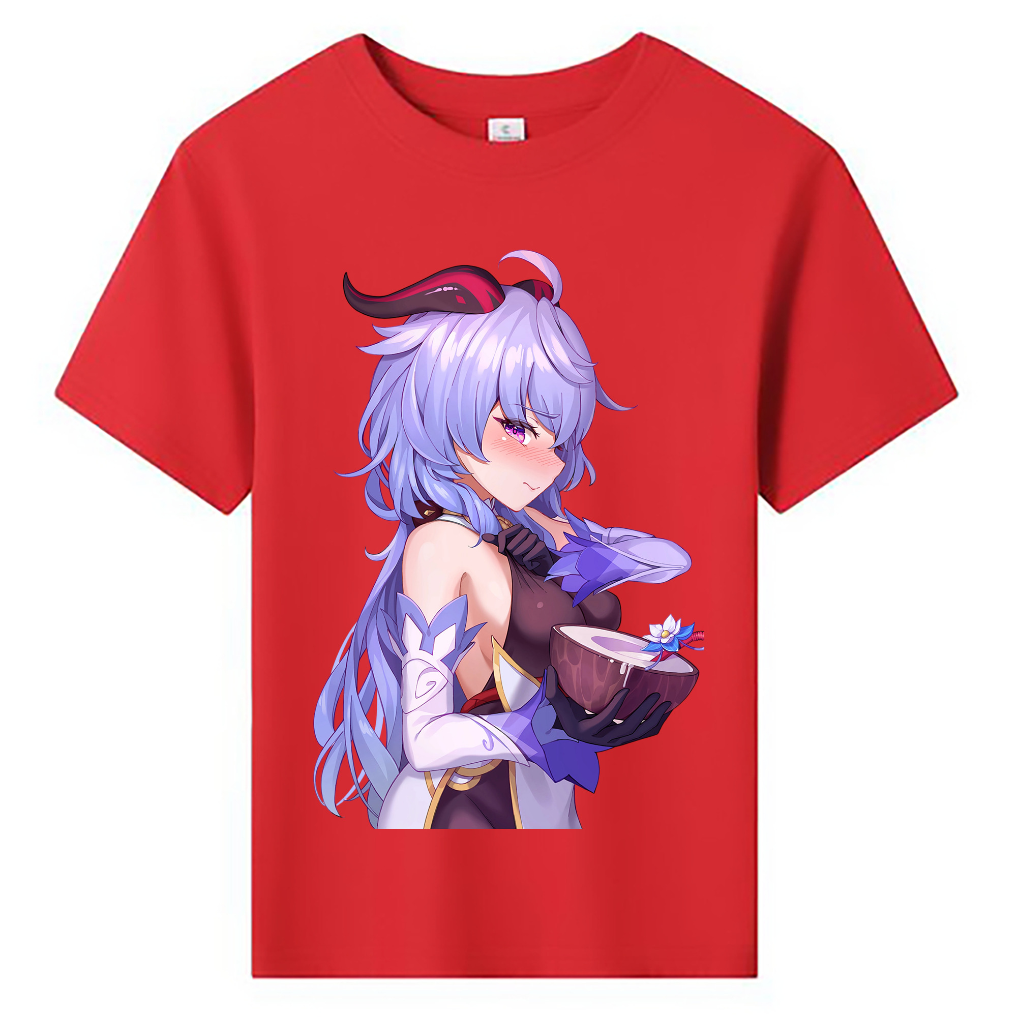 げんし神 甘雨 かんう genshin Ganyu 綿100％キッズTシャツ（フロントプリント）