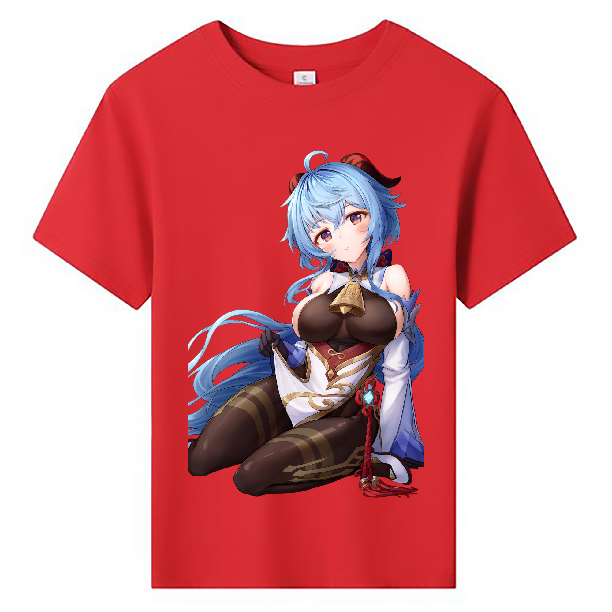 げんし神 甘雨 かんう genshin Ganyu 綿100％キッズTシャツ（フロントプリント）
