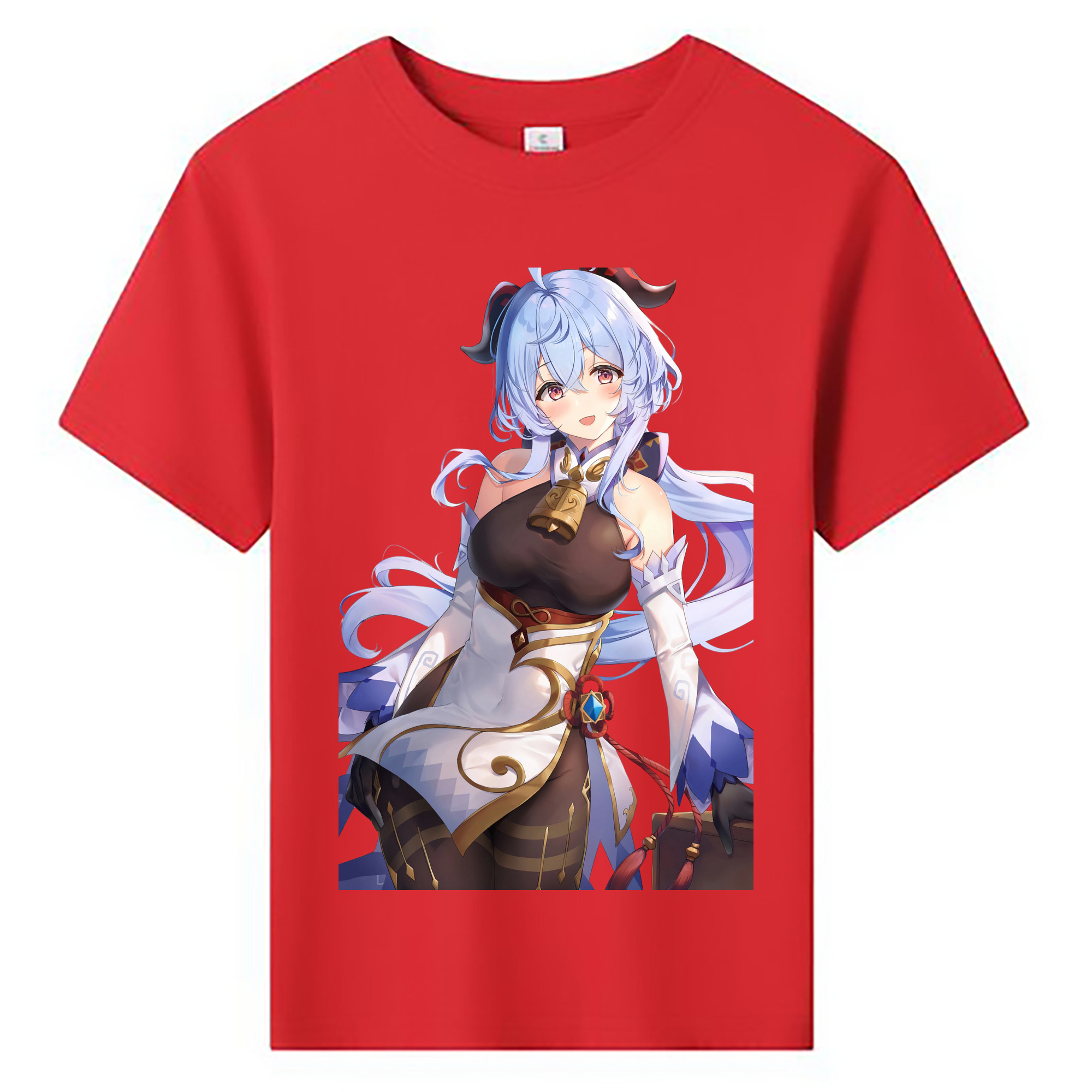 げんし神 甘雨 かんう genshin Ganyu 綿100％キッズTシャツ（フロントプリント）