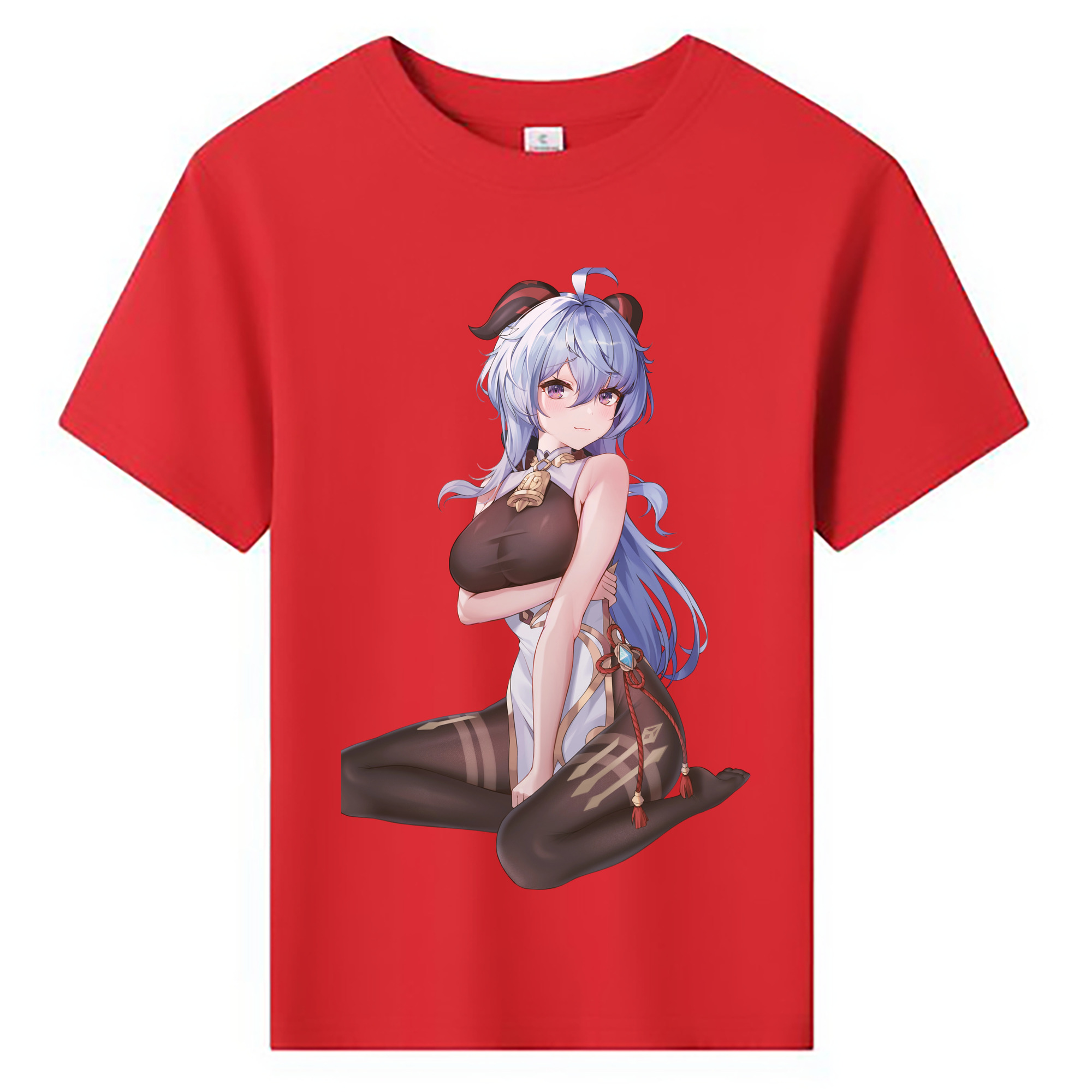 げんし神 甘雨 かんう genshin Ganyu 綿100％キッズTシャツ（フロントプリント）