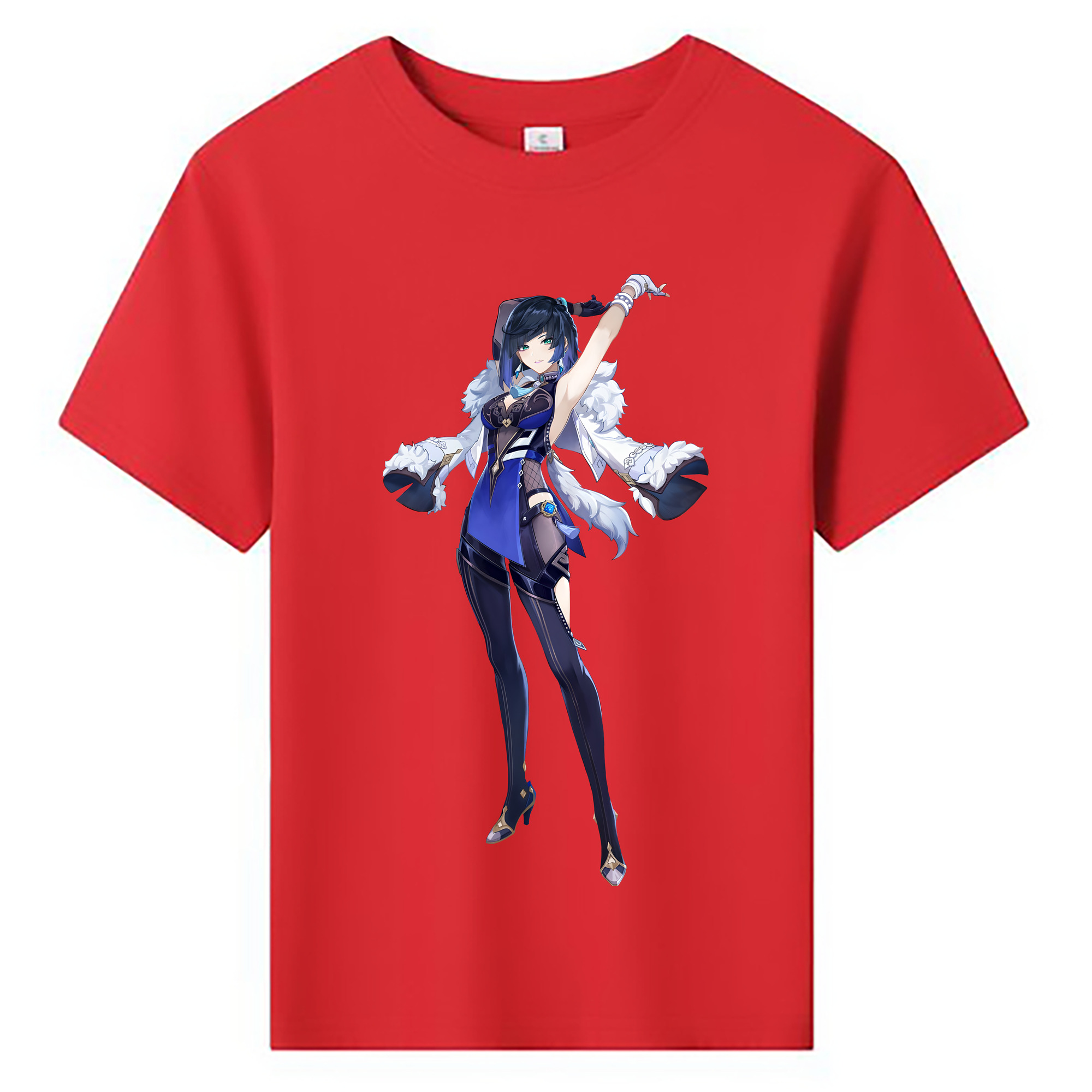 げんし神 夜兰 やらん genshin Yaran 綿100％キッズTシャツ（フロントプリント）