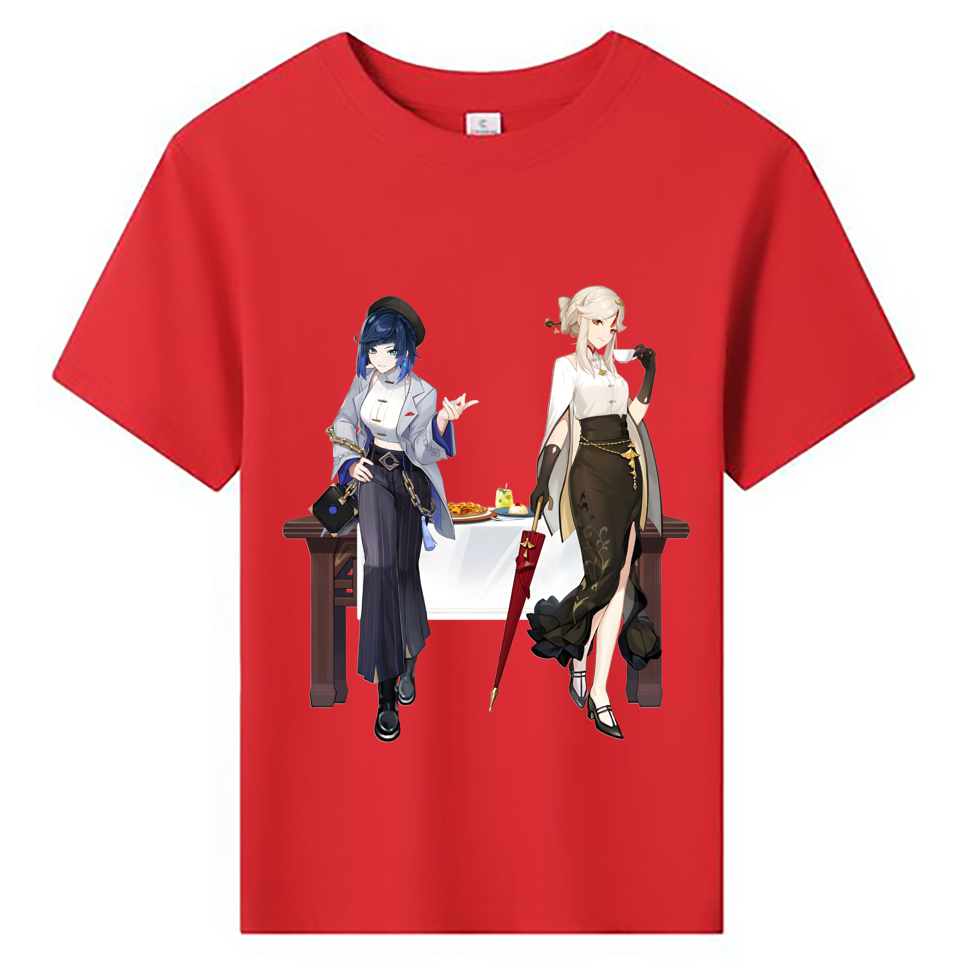 げんし神 夜兰 やらん genshin Yaran 綿100％キッズTシャツ（フロントプリント）