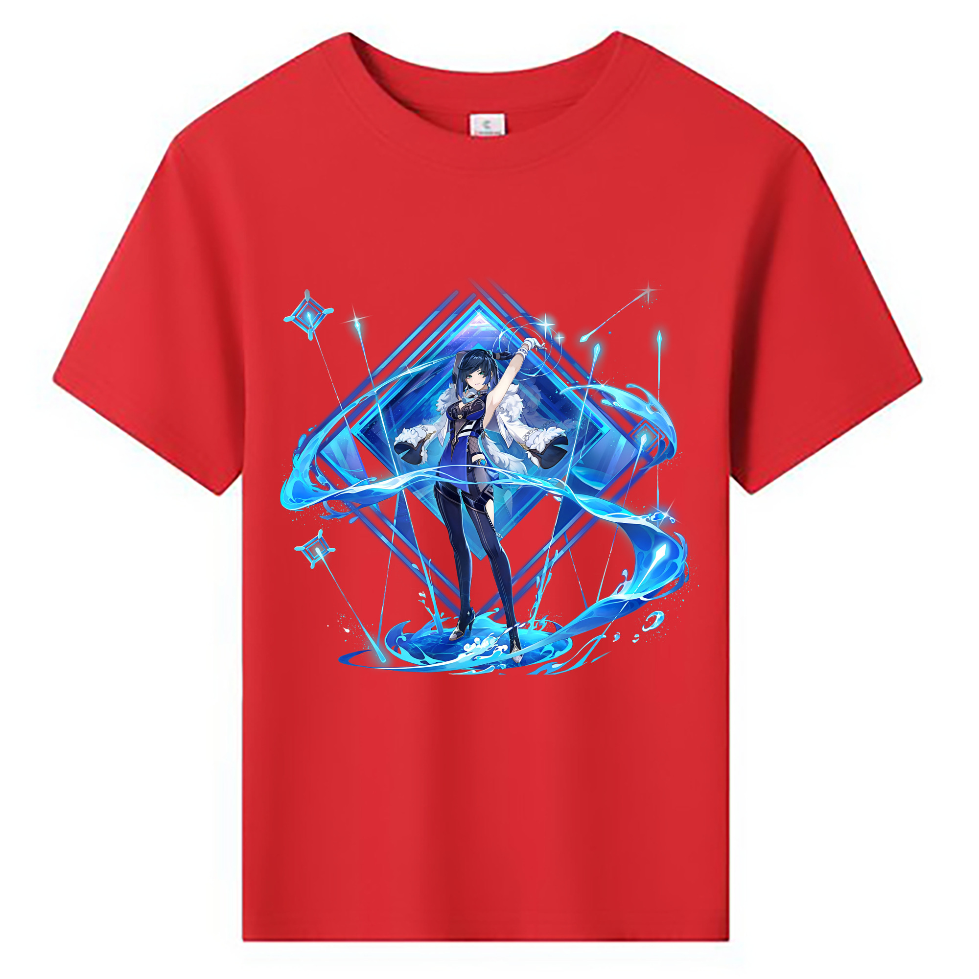 げんし神 夜兰 やらん genshin Yaran 綿100％キッズTシャツ（フロントプリント）