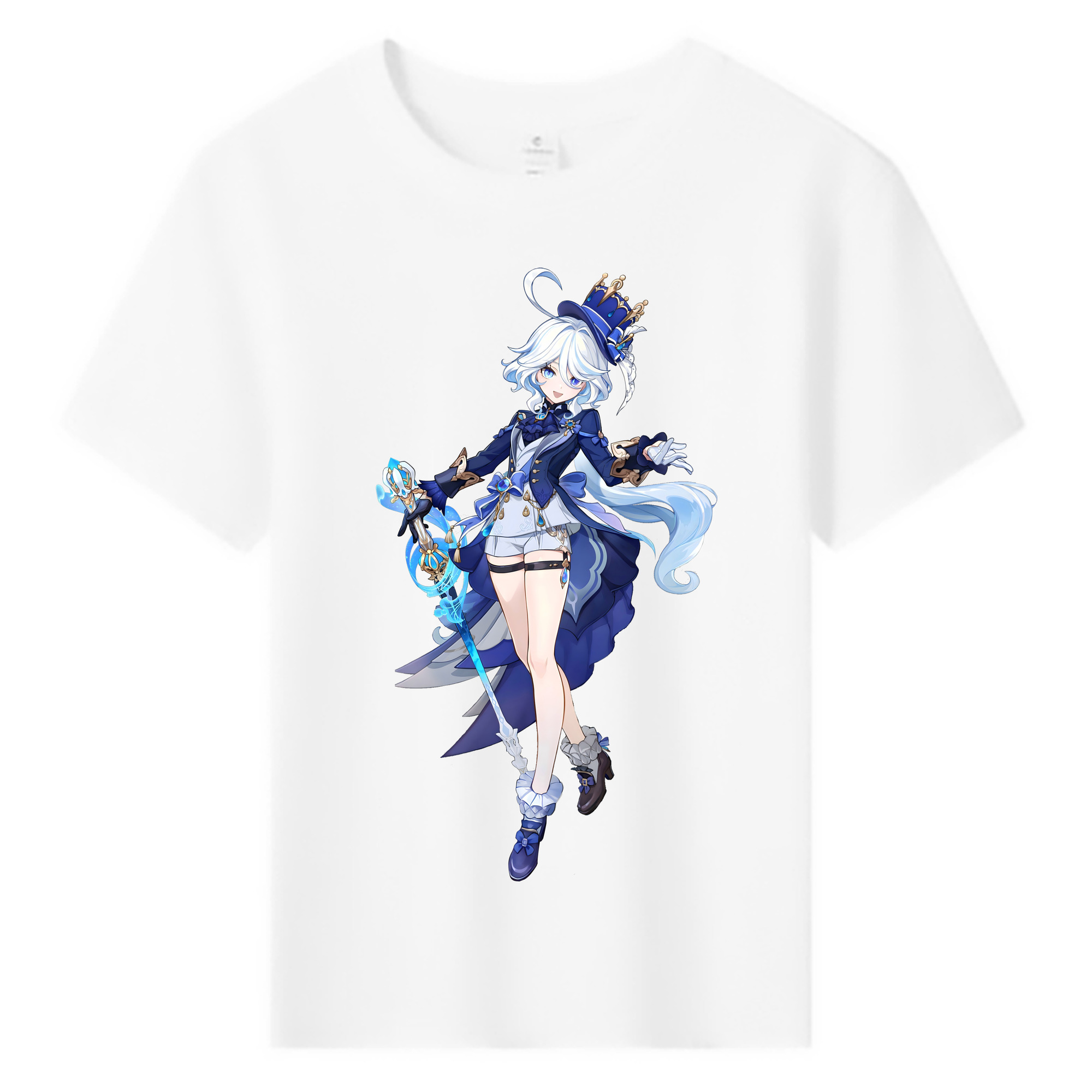 げんし神 フリーナ genshin Furina 綿100％キッズTシャツ（フロントプリント）