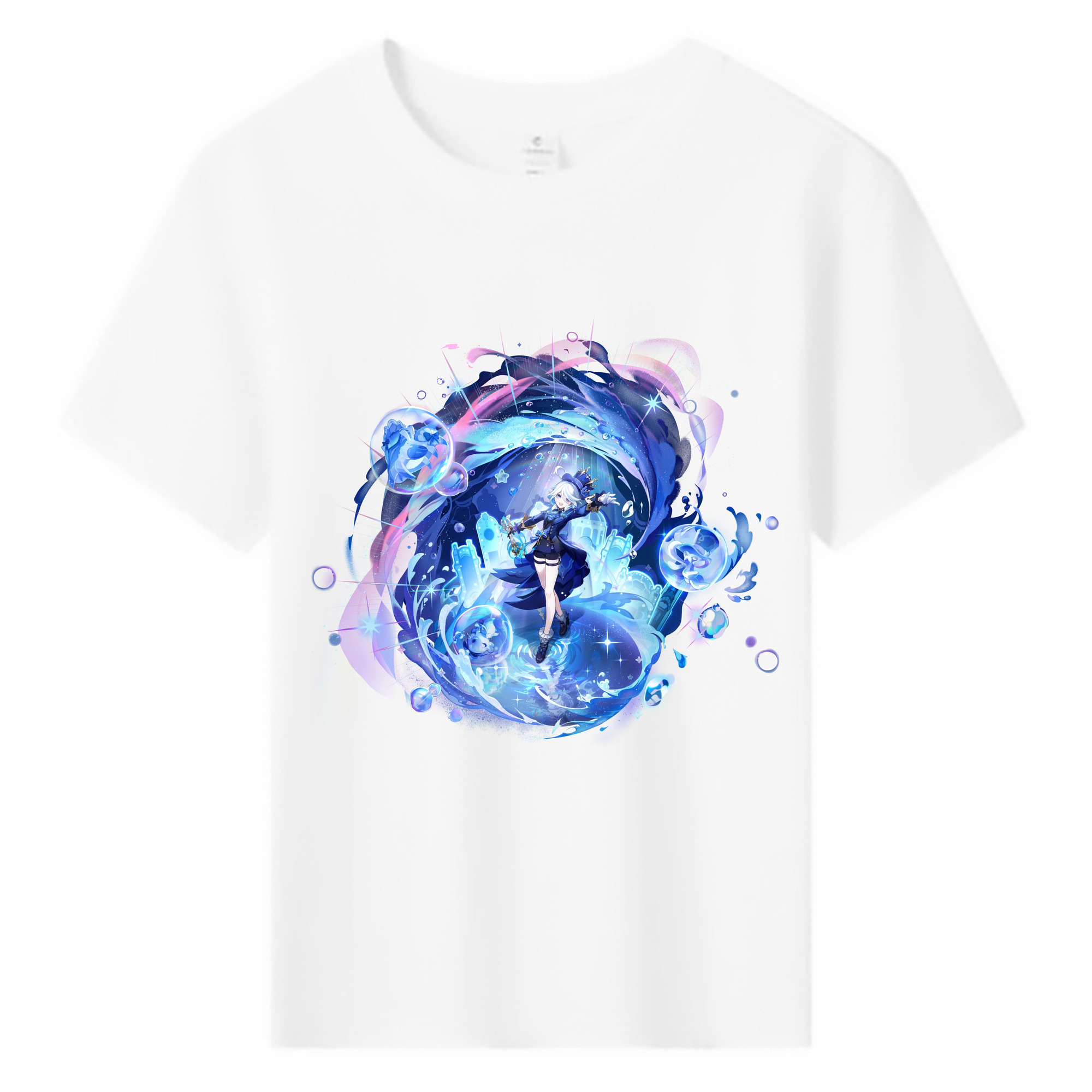 げんし神 フリーナ genshin Furina 綿100％キッズTシャツ（フロントプリント）