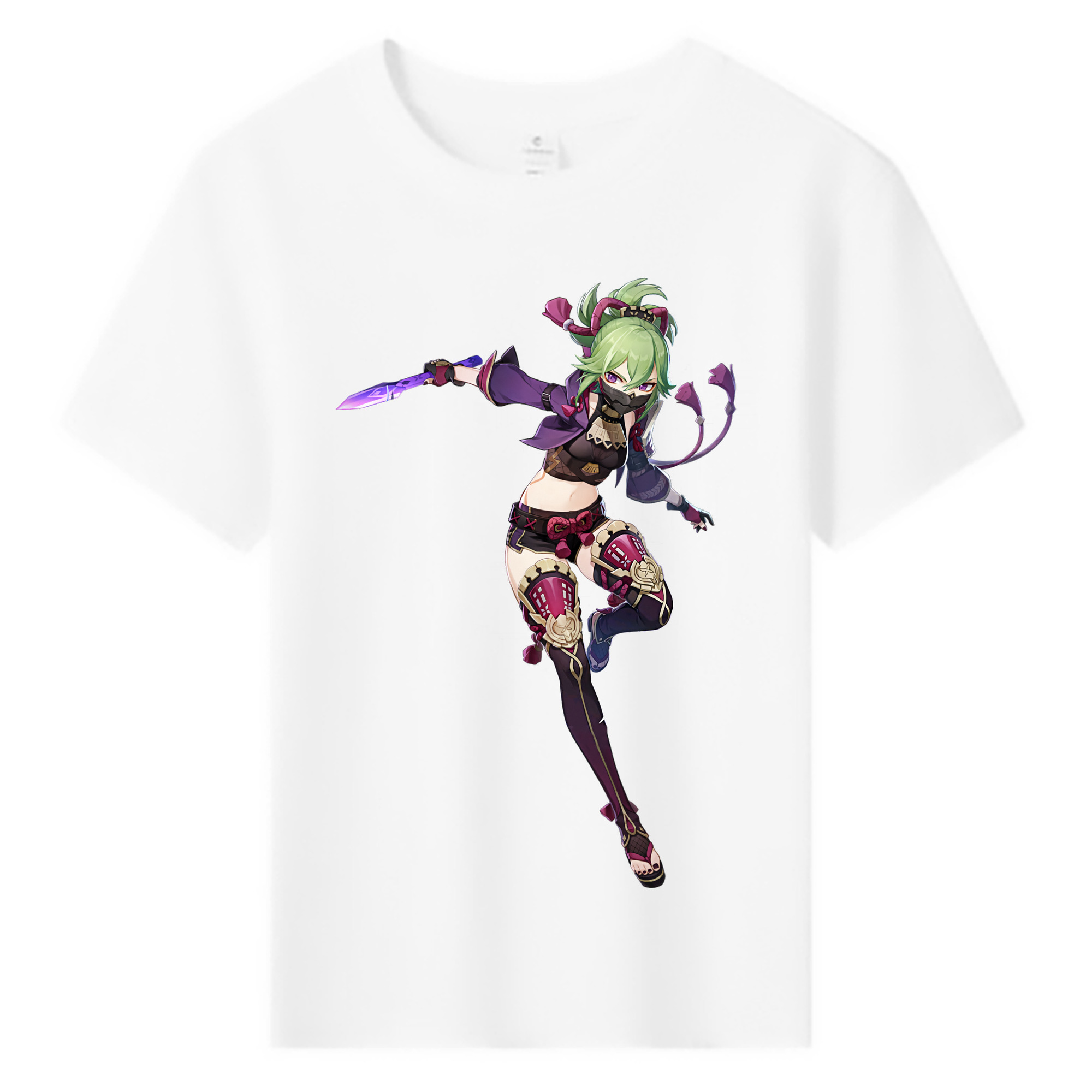 げんし神  久岐忍 くき しのぶ genshin Kuki Shinobu 綿100％キッズTシャツ（フロントプリント）