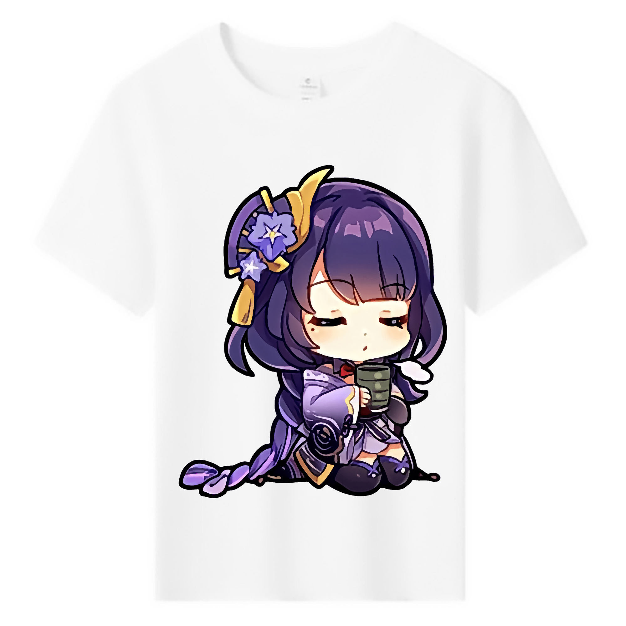 げんし神 雷電将軍 らいでんしょうぐん genshin Raiden Shogun 綿100％キッズTシャツ（フロントプリント）