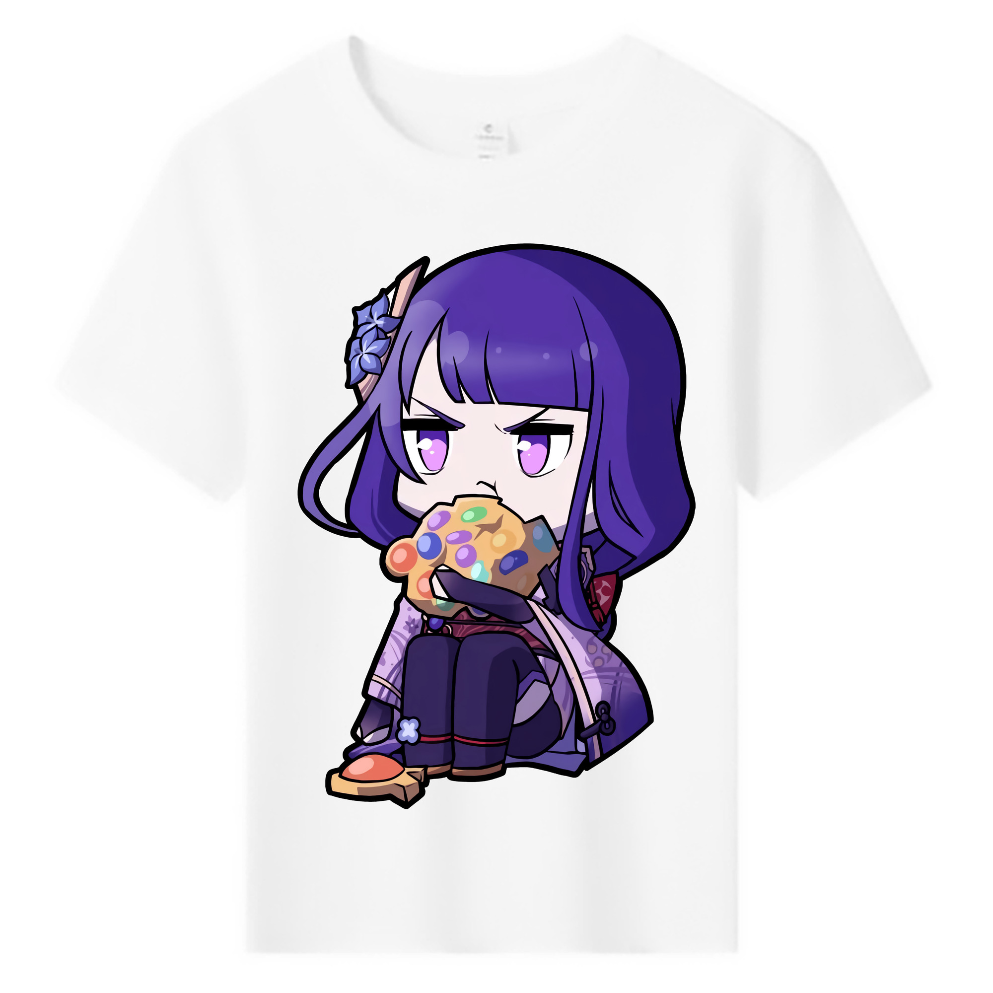 げんし神 雷電将軍 らいでんしょうぐん genshin Raiden Shogun 綿100％キッズTシャツ（フロントプリント）