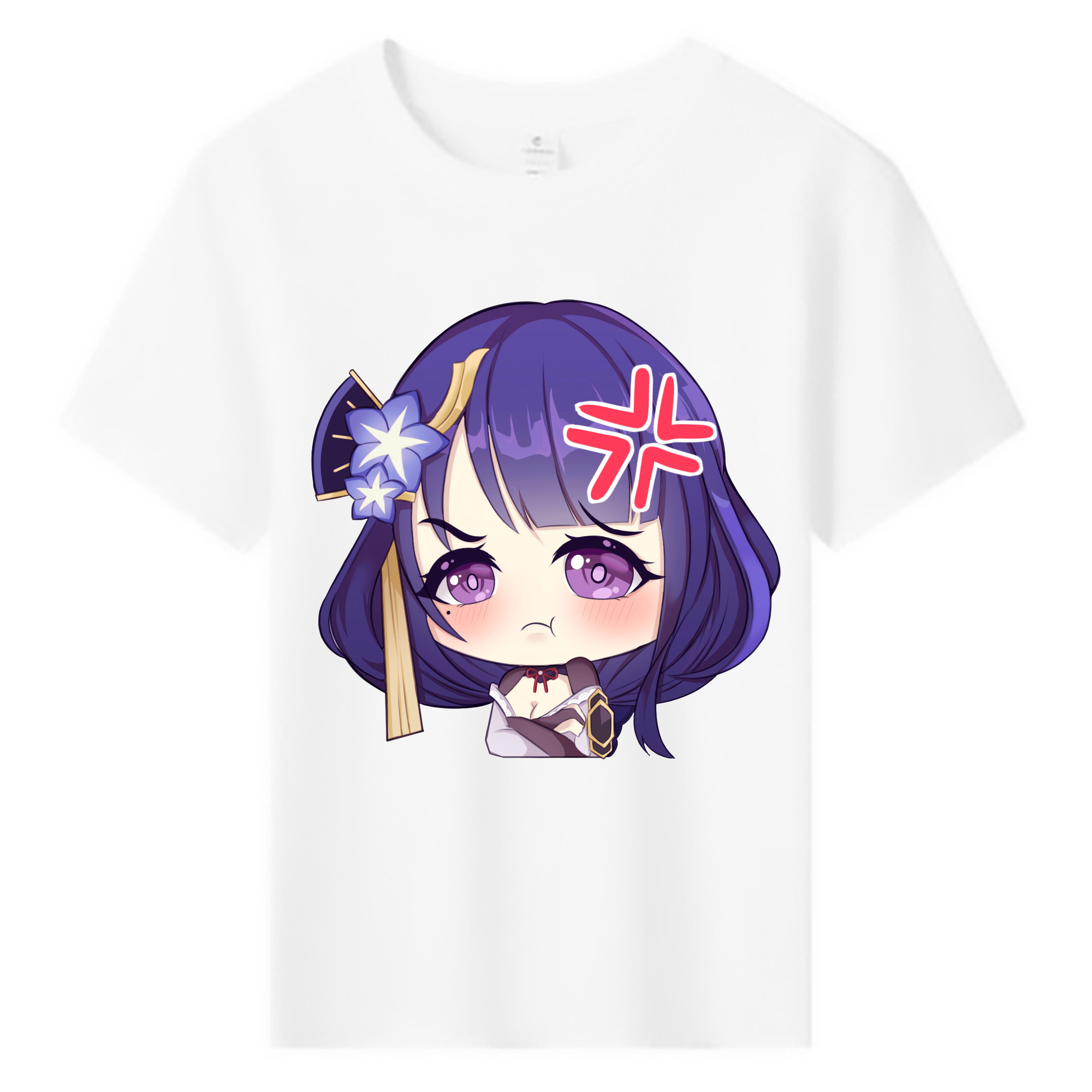 げんし神 雷電将軍 らいでんしょうぐん genshin Raiden Shogun 綿100％キッズTシャツ（フロントプリント）