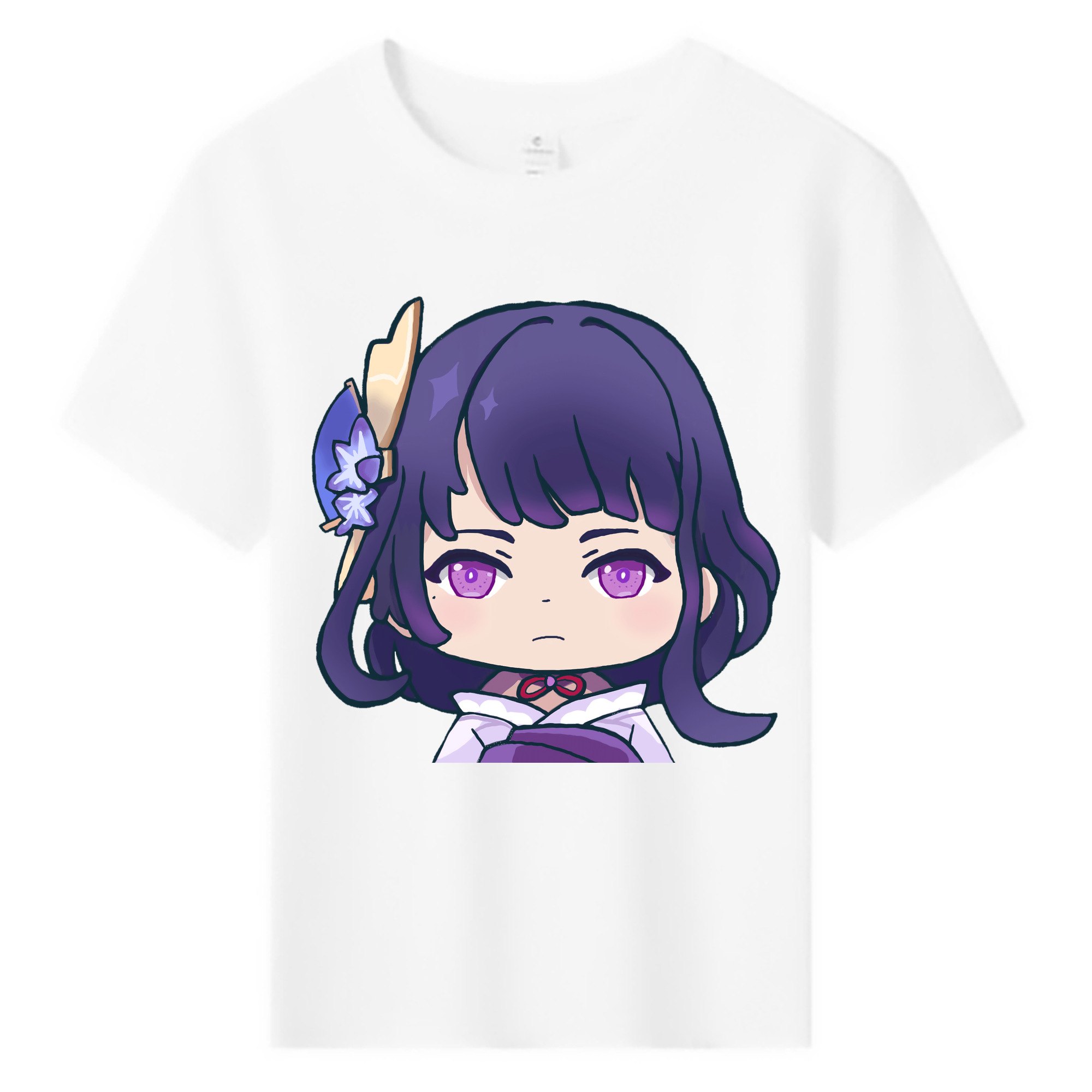 げんし神 雷電将軍 らいでんしょうぐん genshin Raiden Shogun 綿100％キッズTシャツ（フロントプリント）