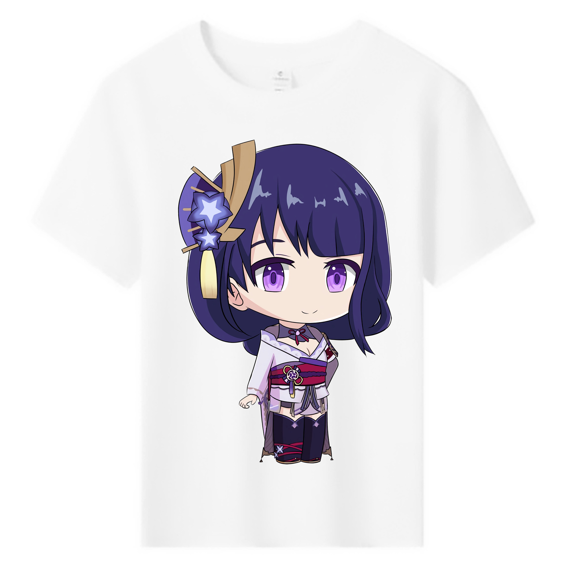 げんし神 雷電将軍 らいでんしょうぐん genshin Raiden Shogun 綿100％キッズTシャツ（フロントプリント）