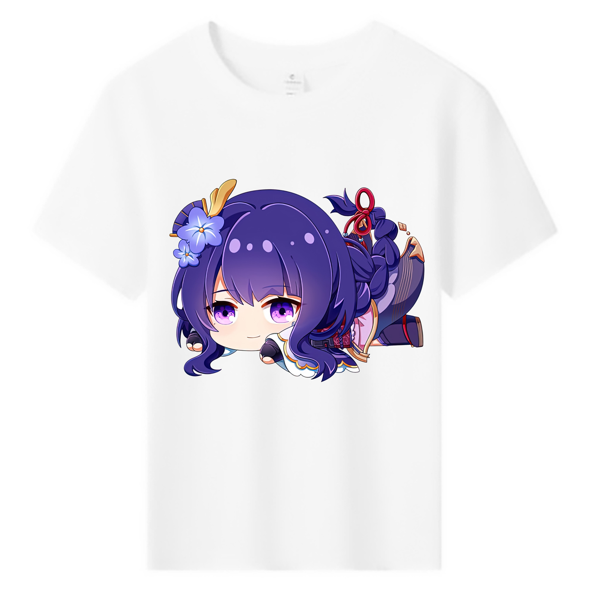 げんし神 雷電将軍 らいでんしょうぐん genshin Raiden Shogun 綿100％キッズTシャツ（フロントプリント）