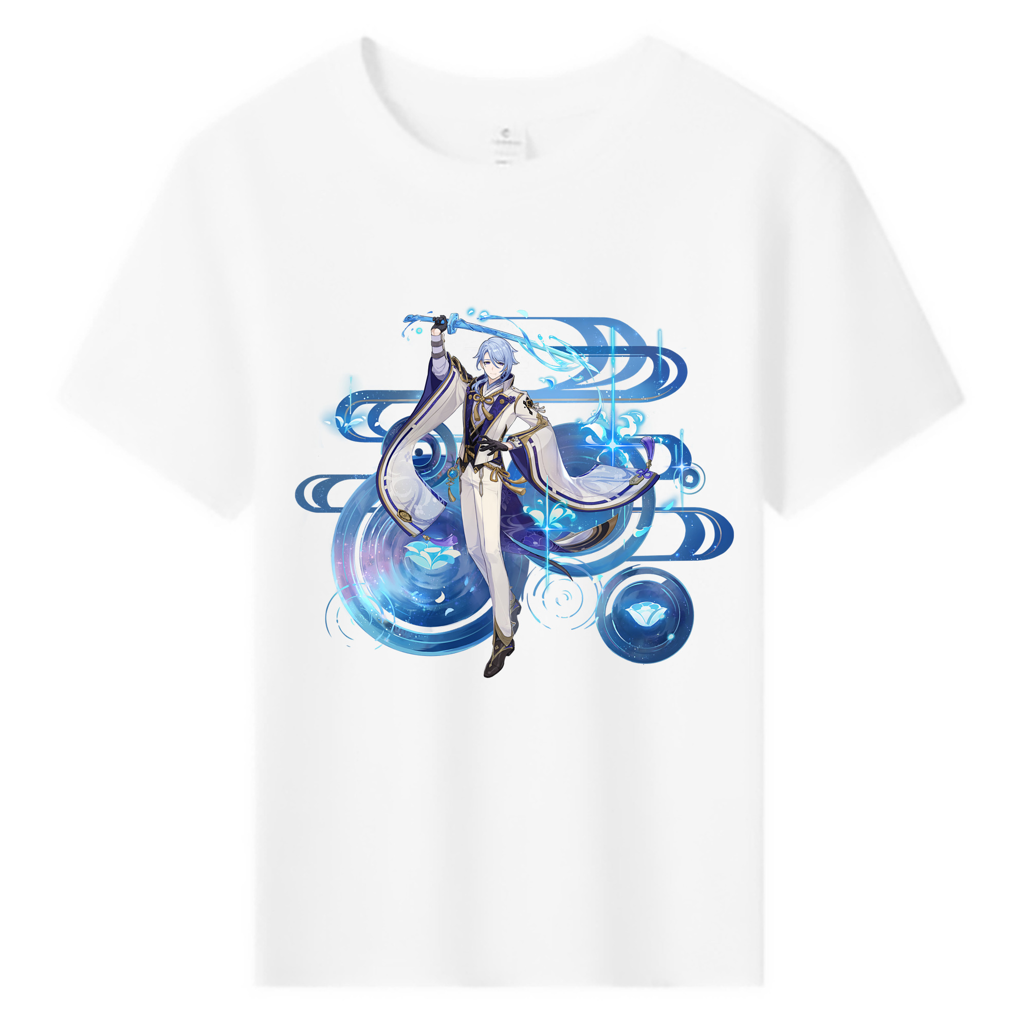 げんし神 神里綾人 かみさとあやと genshin Kamisato Ayato 綿100％キッズTシャツ（フロントプリント）