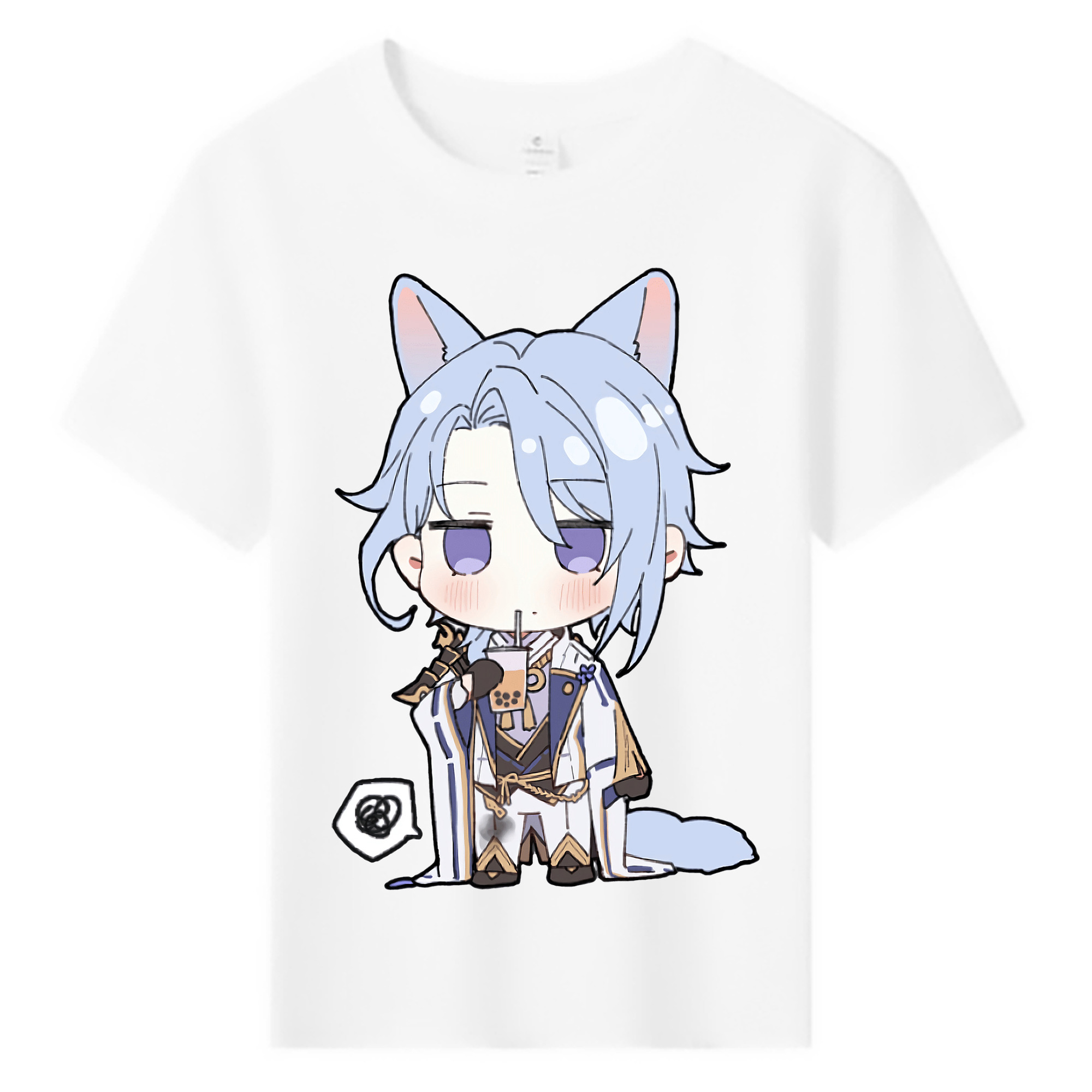 げんし神 神里綾人 かみさとあやと genshin Kamisato Ayato 綿100％キッズTシャツ（フロントプリント）