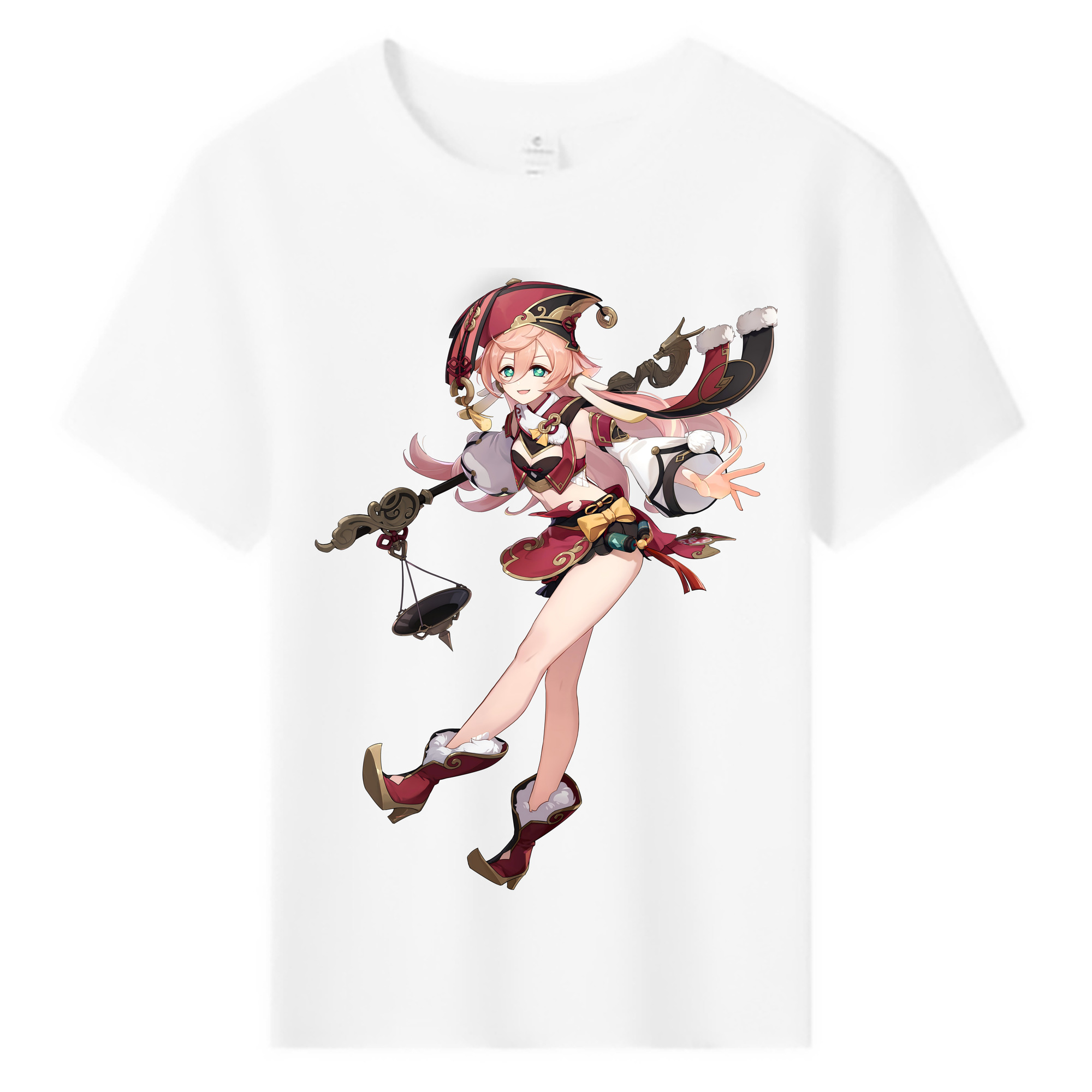げんし神 ヤンフェイ genshin Yanfei 綿100％キッズTシャツ（フロントプリント）