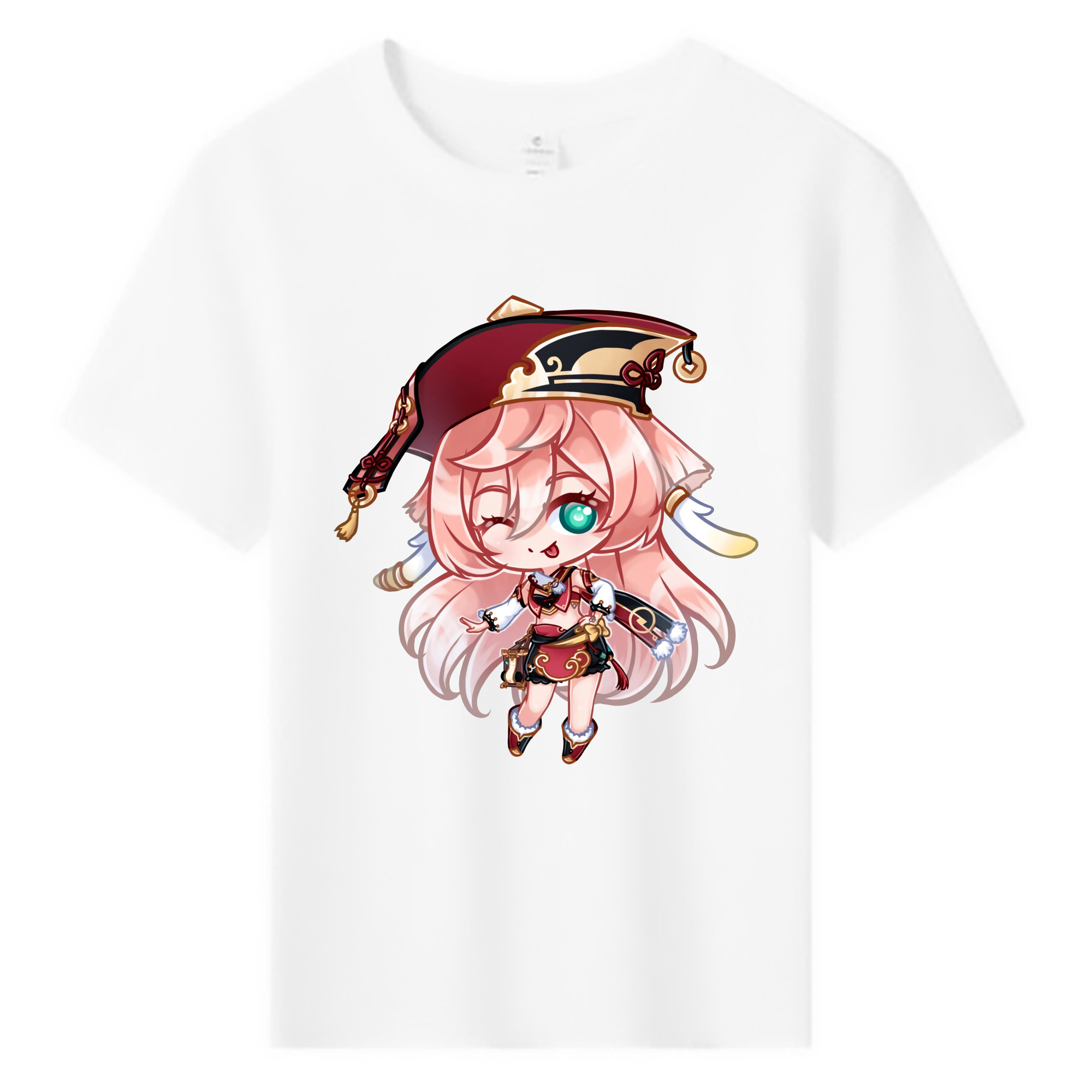 げんし神 ヤンフェイ genshin Yanfei 綿100％キッズTシャツ（フロントプリント）