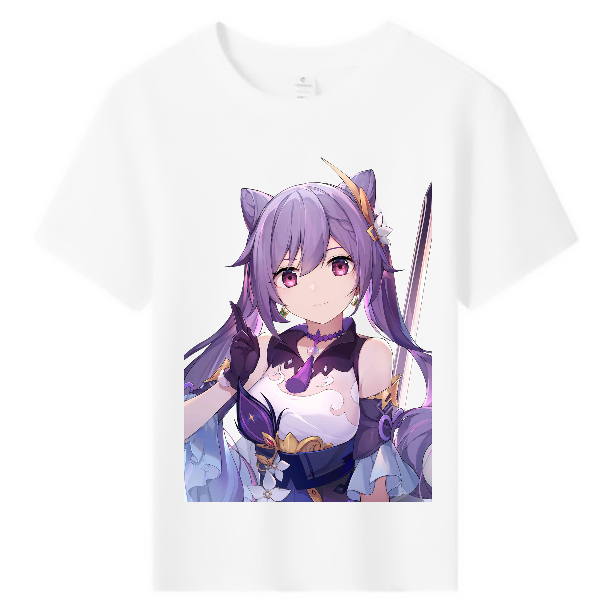 げんし神 刻晴 こくせい genshin Kokusei 綿100％キッズTシャツ（フロントプリント）