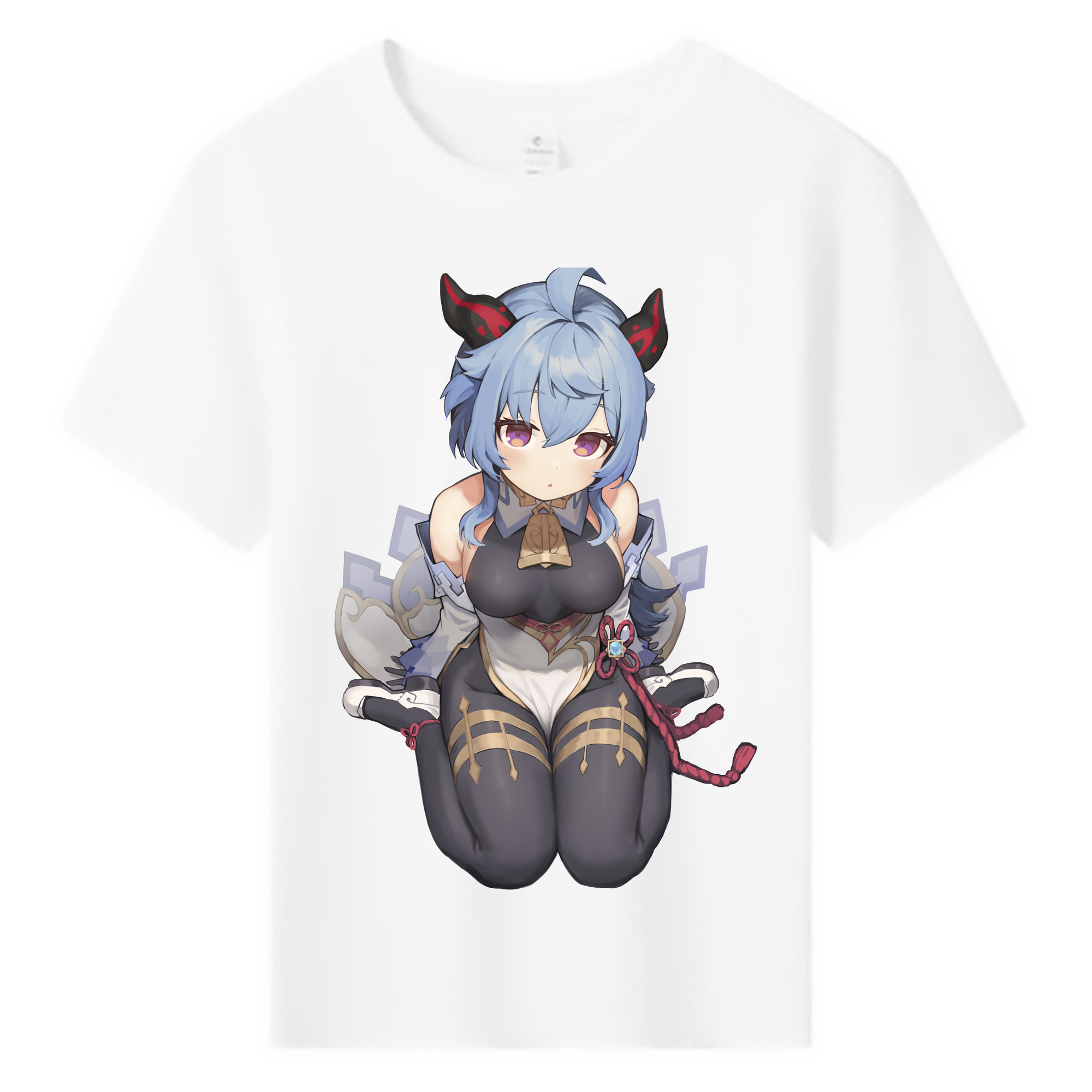 げんし神 甘雨 かんう genshin Ganyu 綿100％キッズTシャツ（フロントプリント）