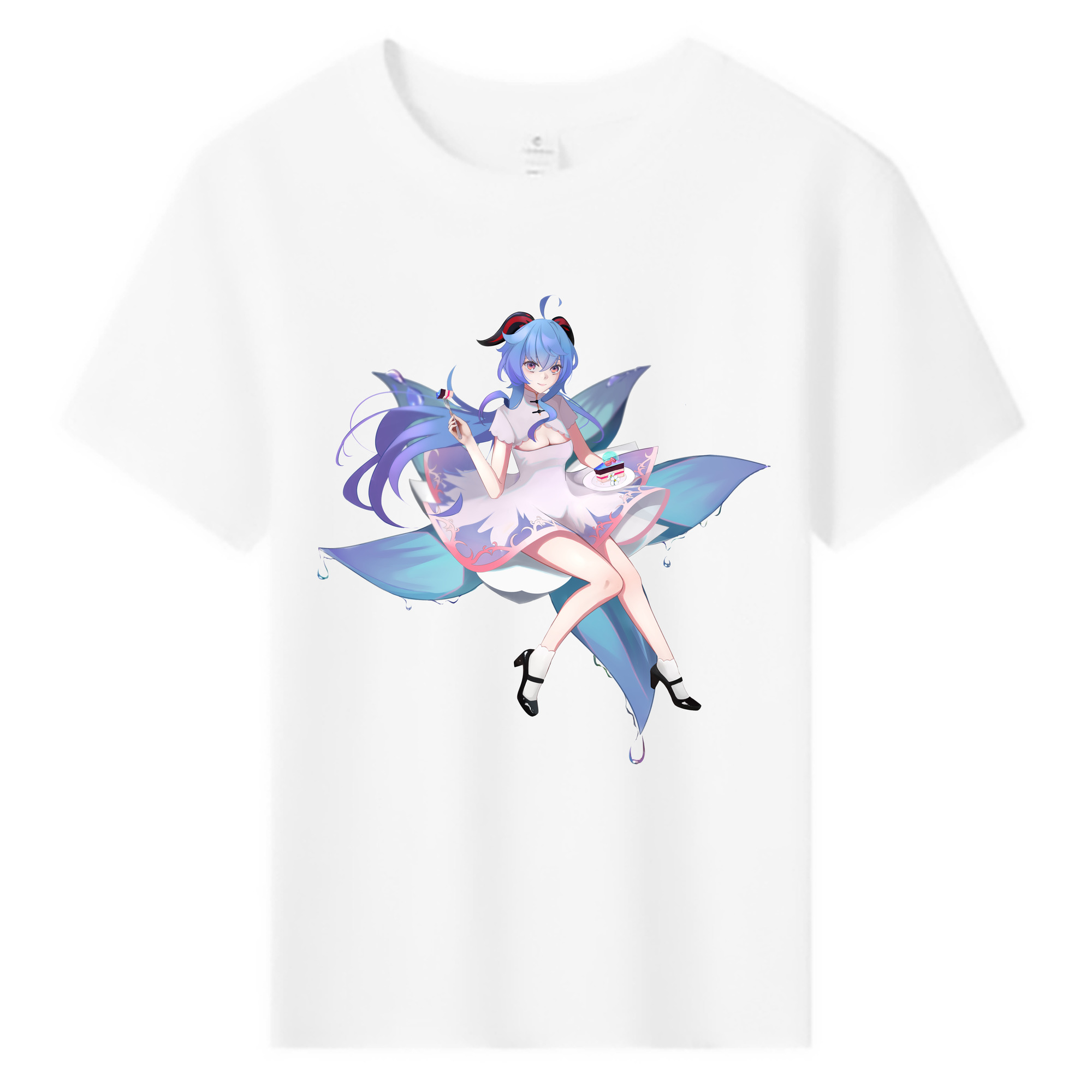 げんし神 甘雨 かんう genshin Ganyu 綿100％キッズTシャツ（フロントプリント）