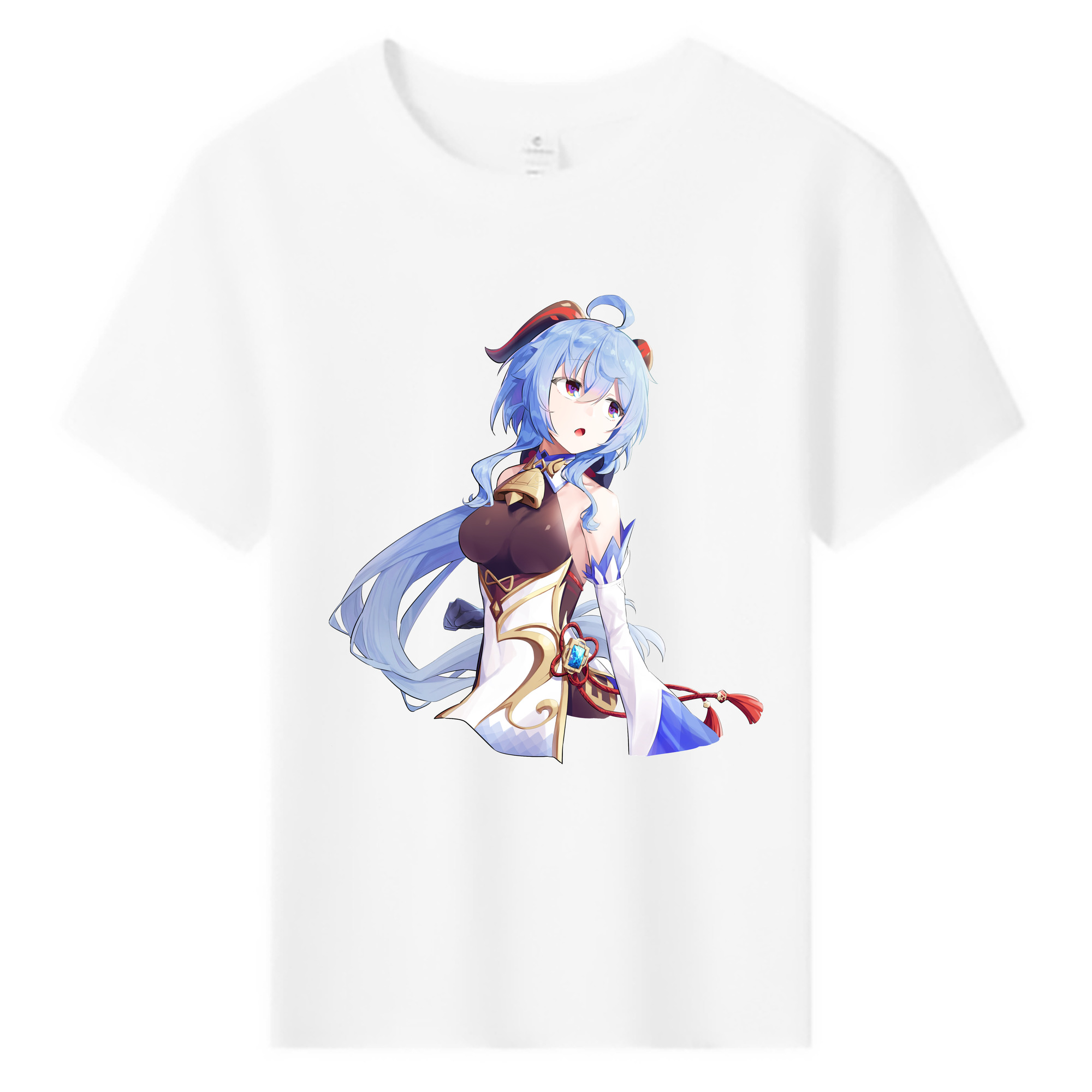 げんし神 甘雨 かんう genshin Ganyu 綿100％キッズTシャツ（フロントプリント）