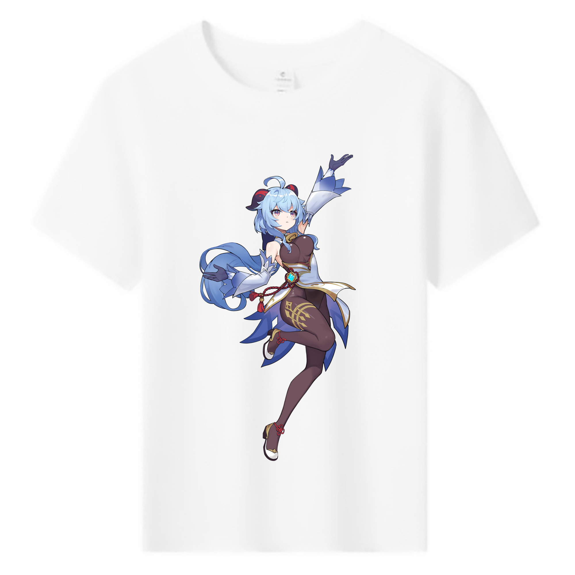 げんし神 甘雨 かんう genshin Ganyu 綿100％キッズTシャツ（フロントプリント）