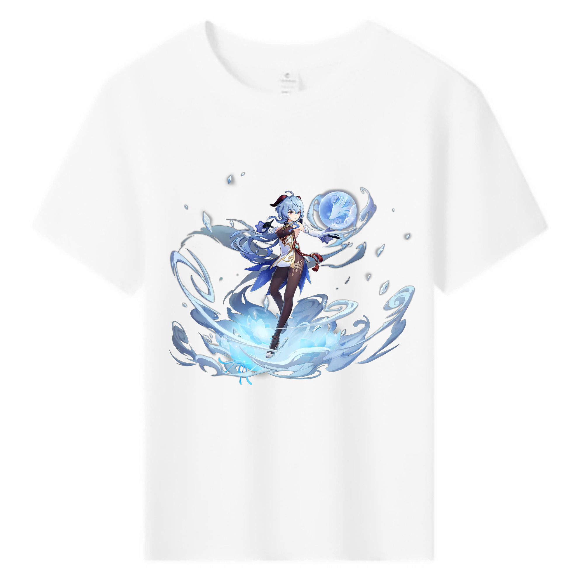げんし神 甘雨 かんう genshin Ganyu 綿100％キッズTシャツ（フロントプリント）