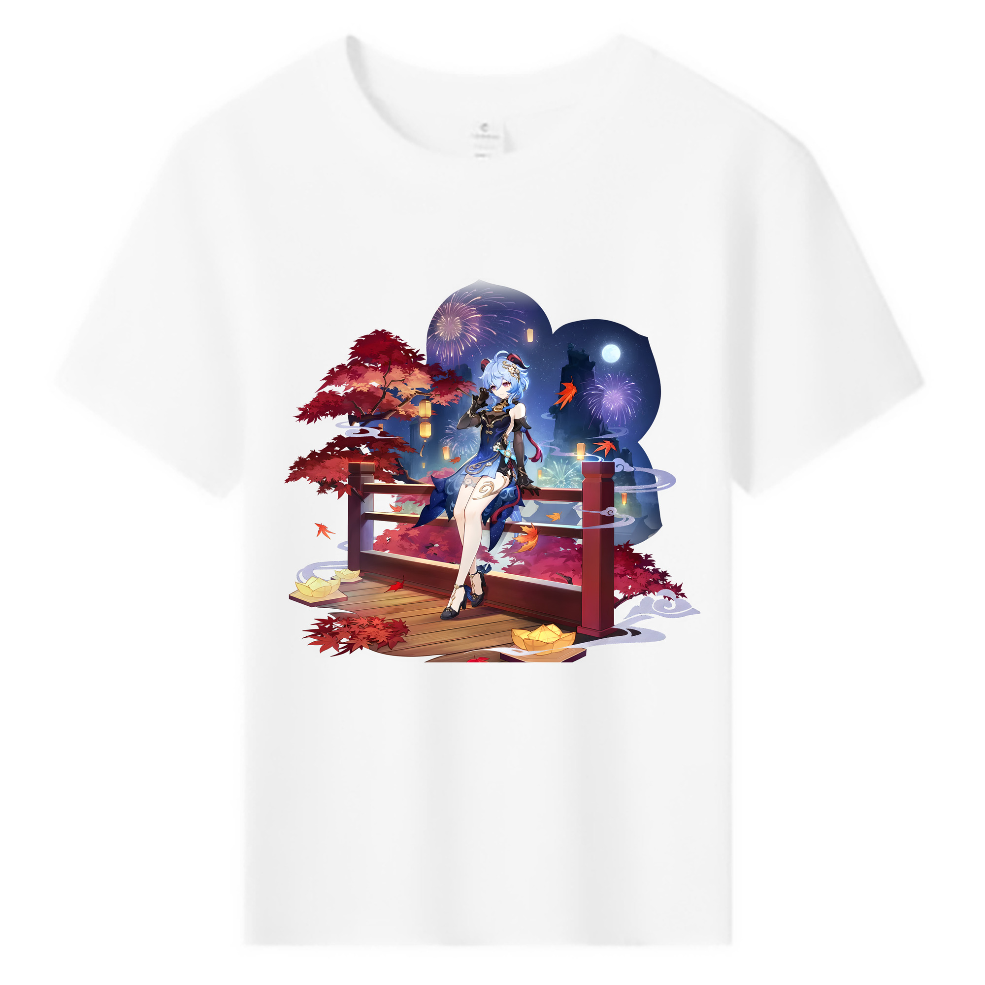 げんし神 甘雨 かんう genshin Ganyu 綿100％キッズTシャツ（フロントプリント）