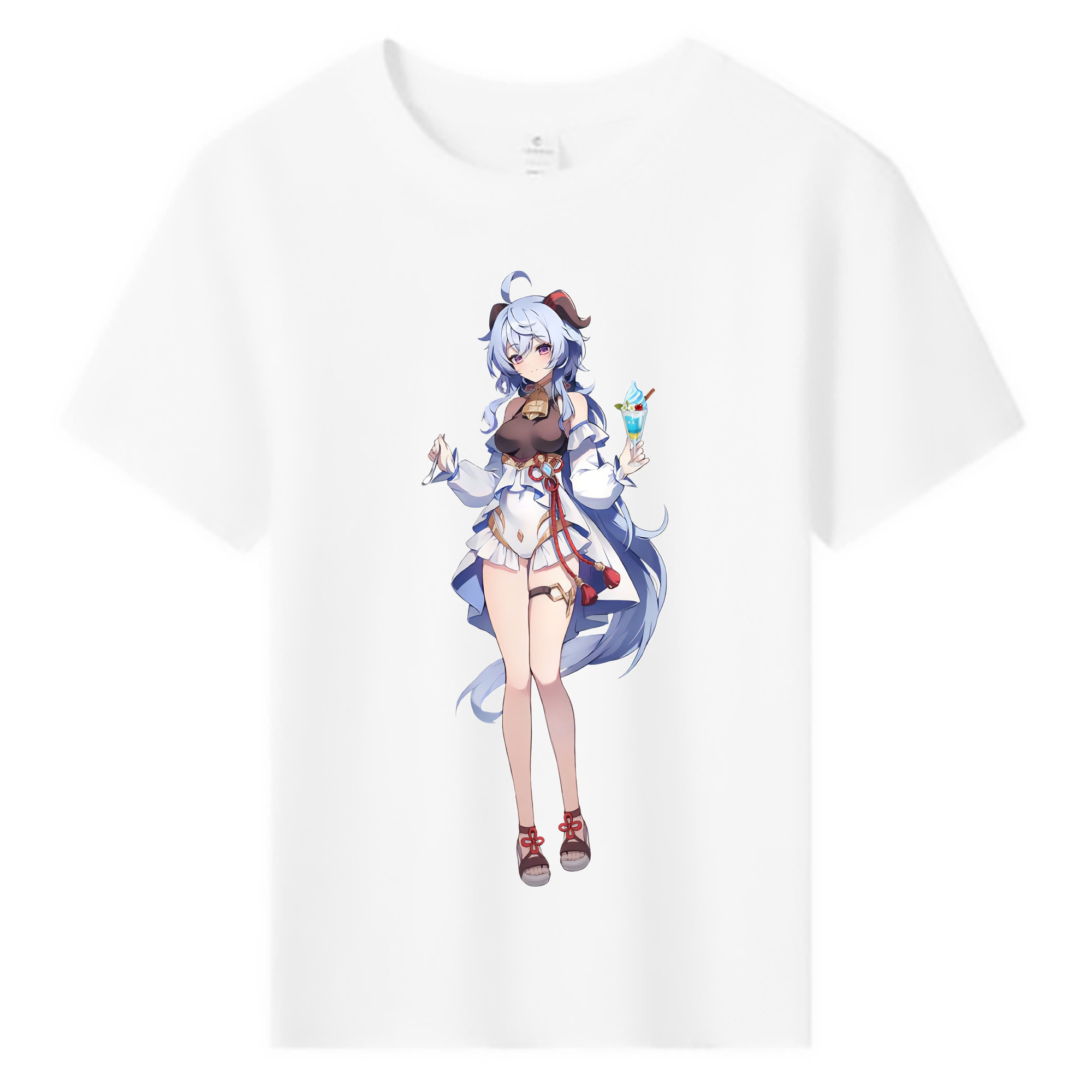 げんし神 甘雨 かんう genshin Ganyu 綿100％キッズTシャツ（フロントプリント）