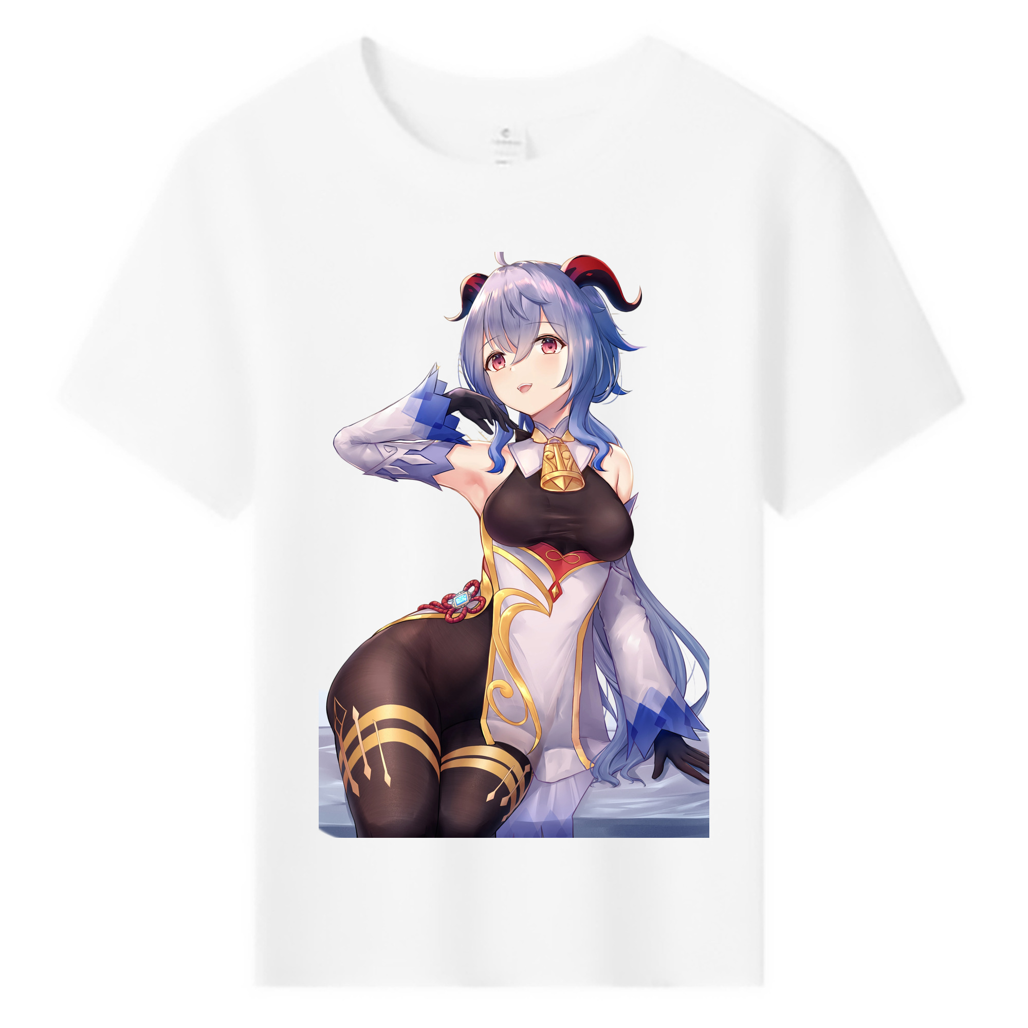 げんし神 甘雨 かんう genshin Ganyu 綿100％キッズTシャツ（フロントプリント）