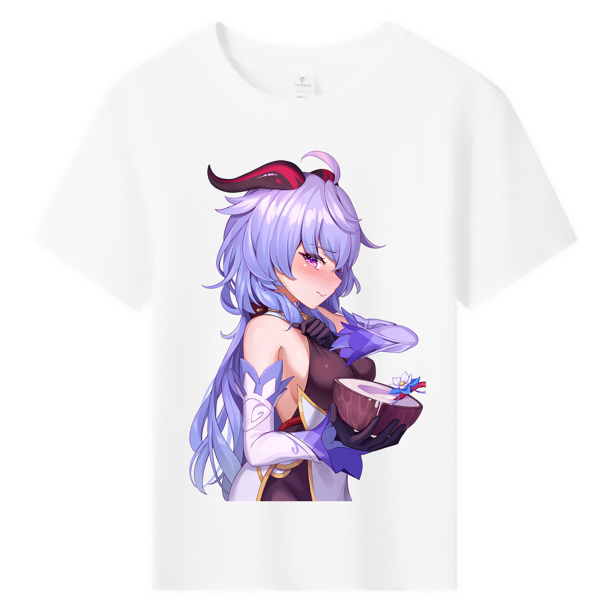 げんし神 甘雨 かんう genshin Ganyu 綿100％キッズTシャツ（フロントプリント）
