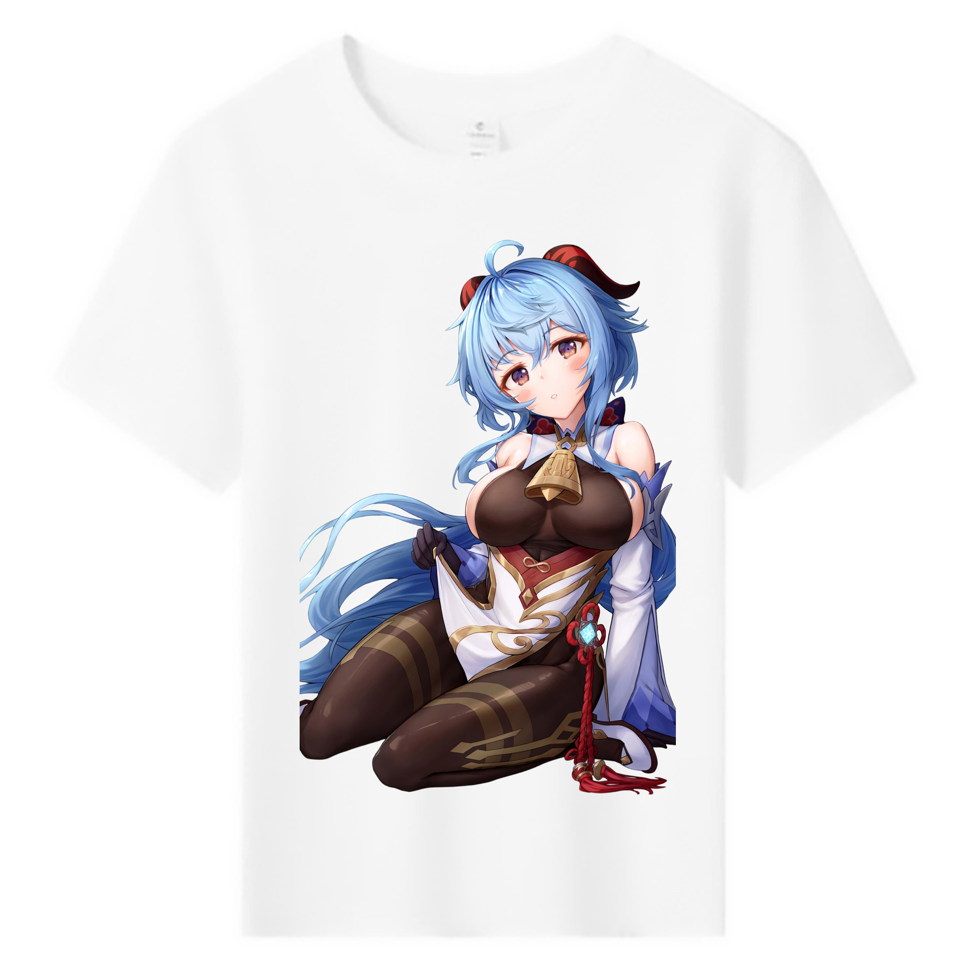 げんし神 甘雨 かんう genshin Ganyu 綿100％キッズTシャツ（フロントプリント）