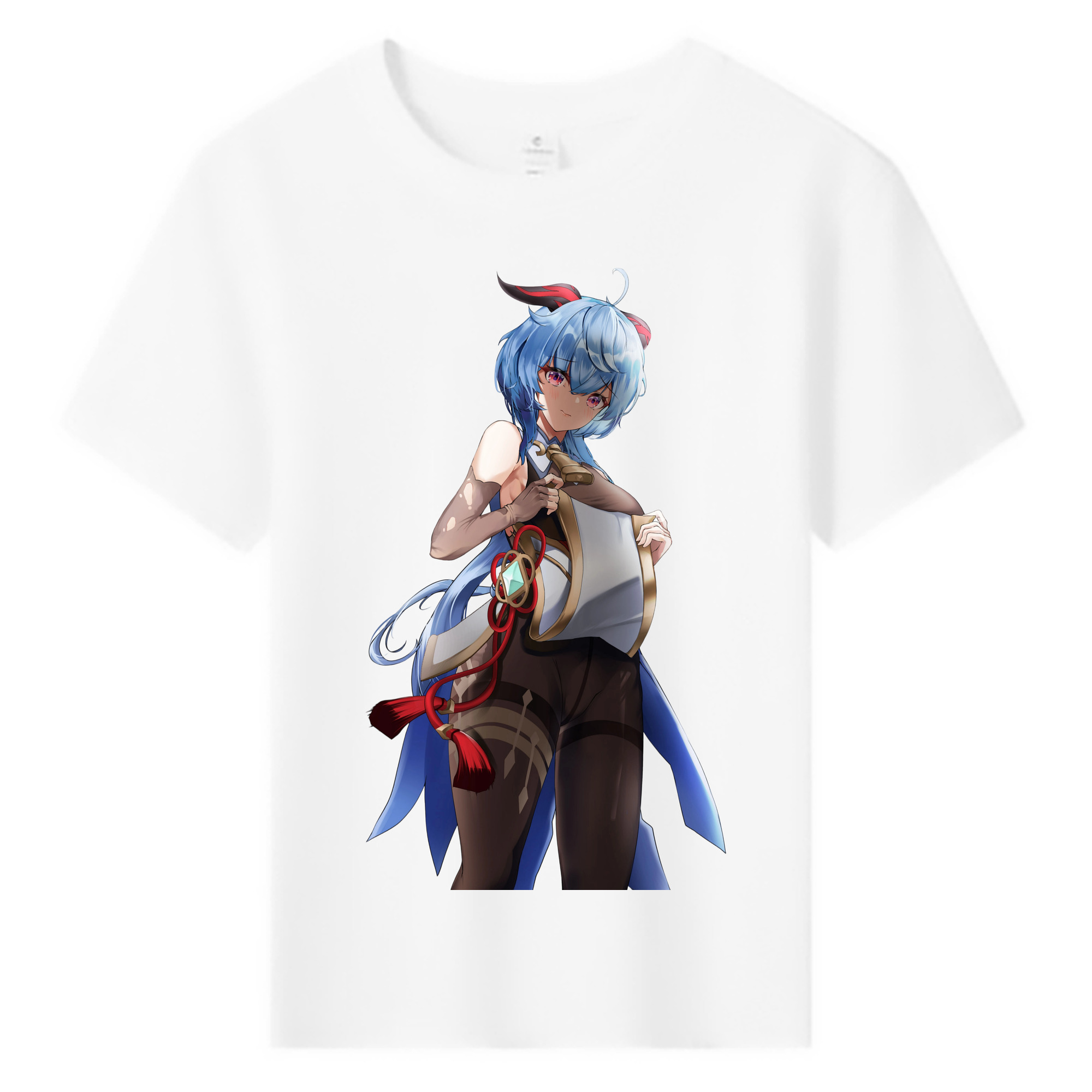 げんし神 甘雨 かんう genshin Ganyu 綿100％キッズTシャツ（フロントプリント）