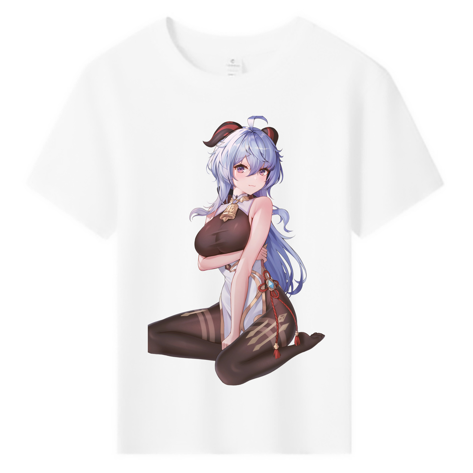 げんし神 甘雨 かんう genshin Ganyu 綿100％キッズTシャツ（フロントプリント）