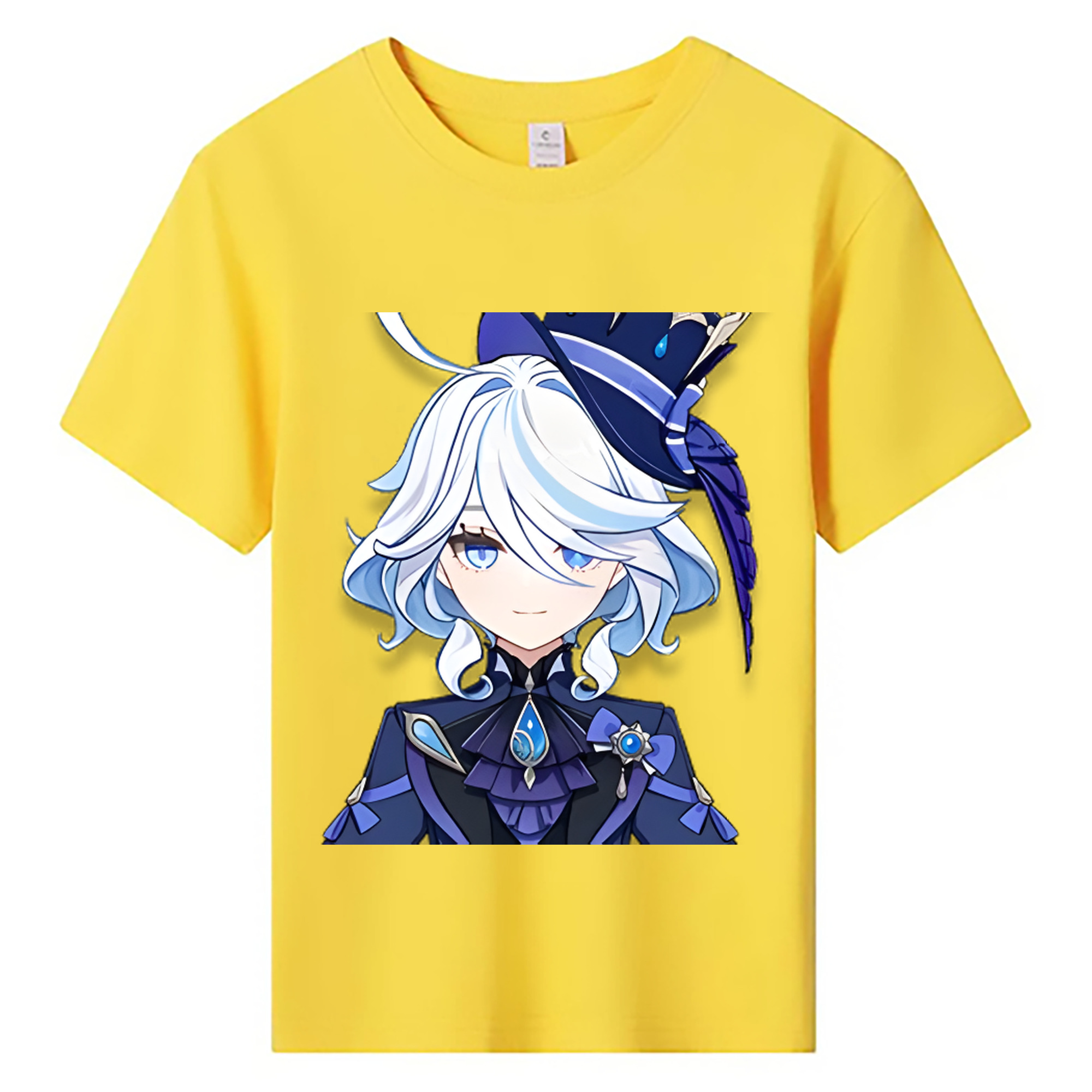 げんし神 フリーナ genshin Furina 綿100％キッズTシャツ（フロントプリント）