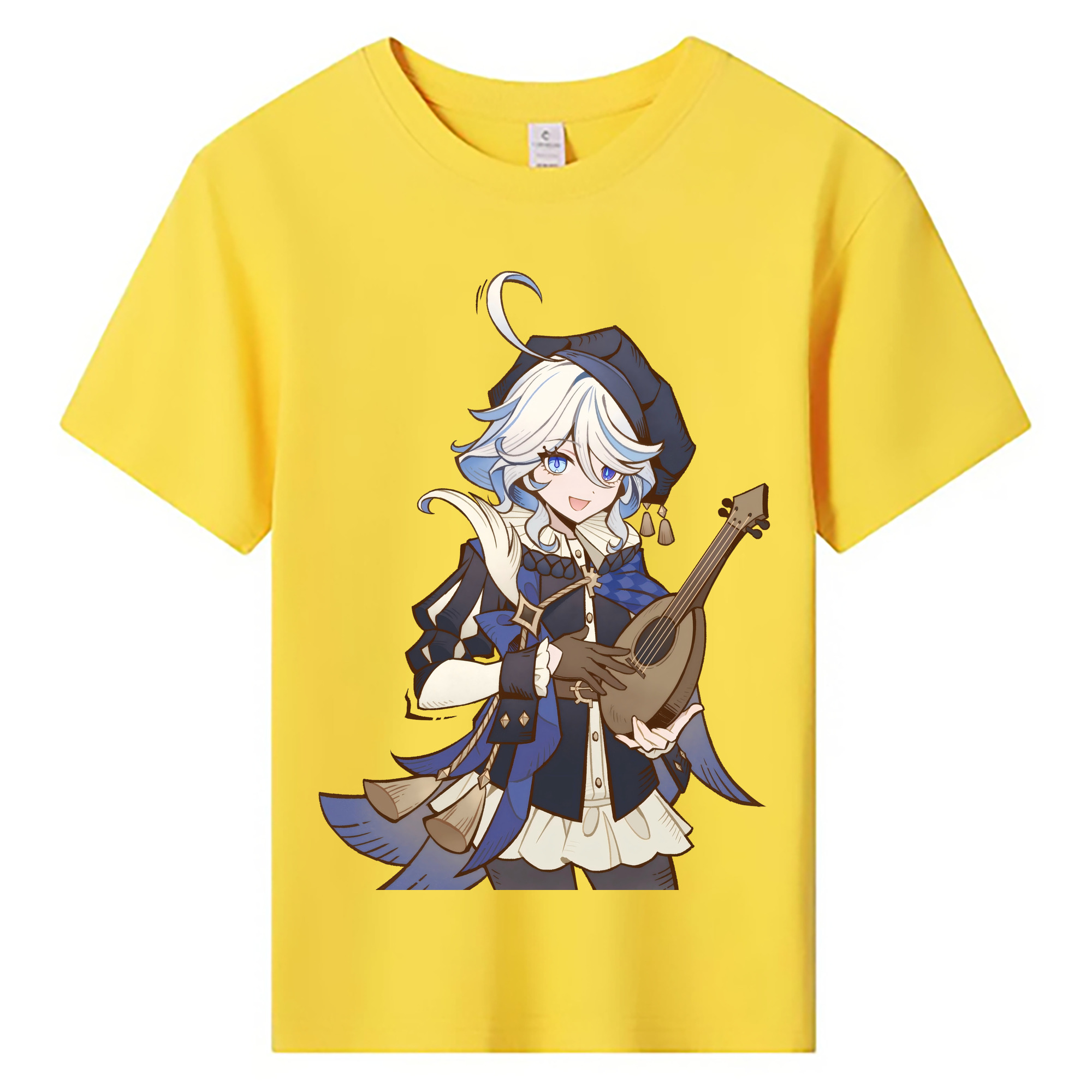げんし神 フリーナ genshin Furina 綿100％キッズTシャツ（フロントプリント）