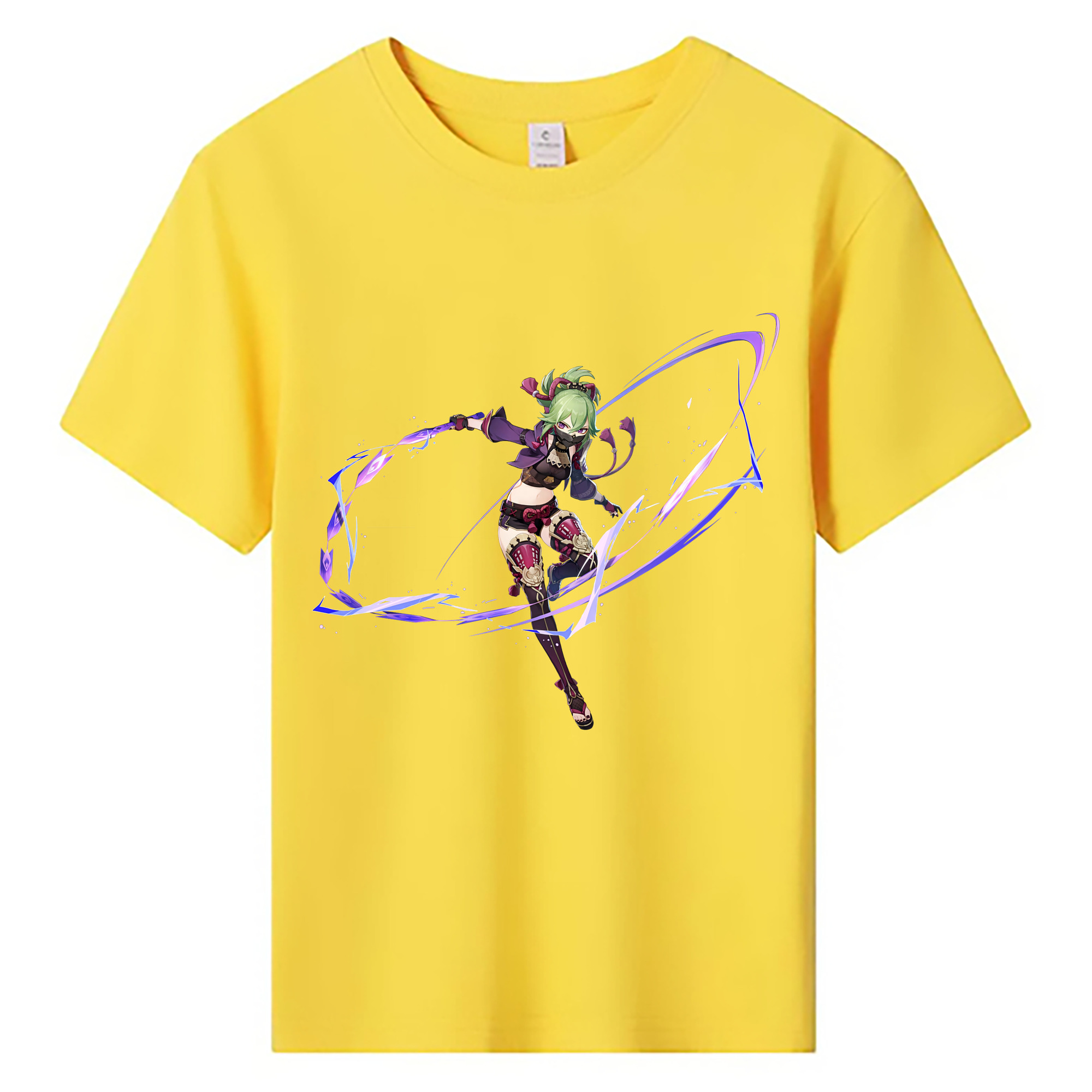 げんし神  久岐忍 くき しのぶ genshin Kuki Shinobu 綿100％キッズTシャツ（フロントプリント）