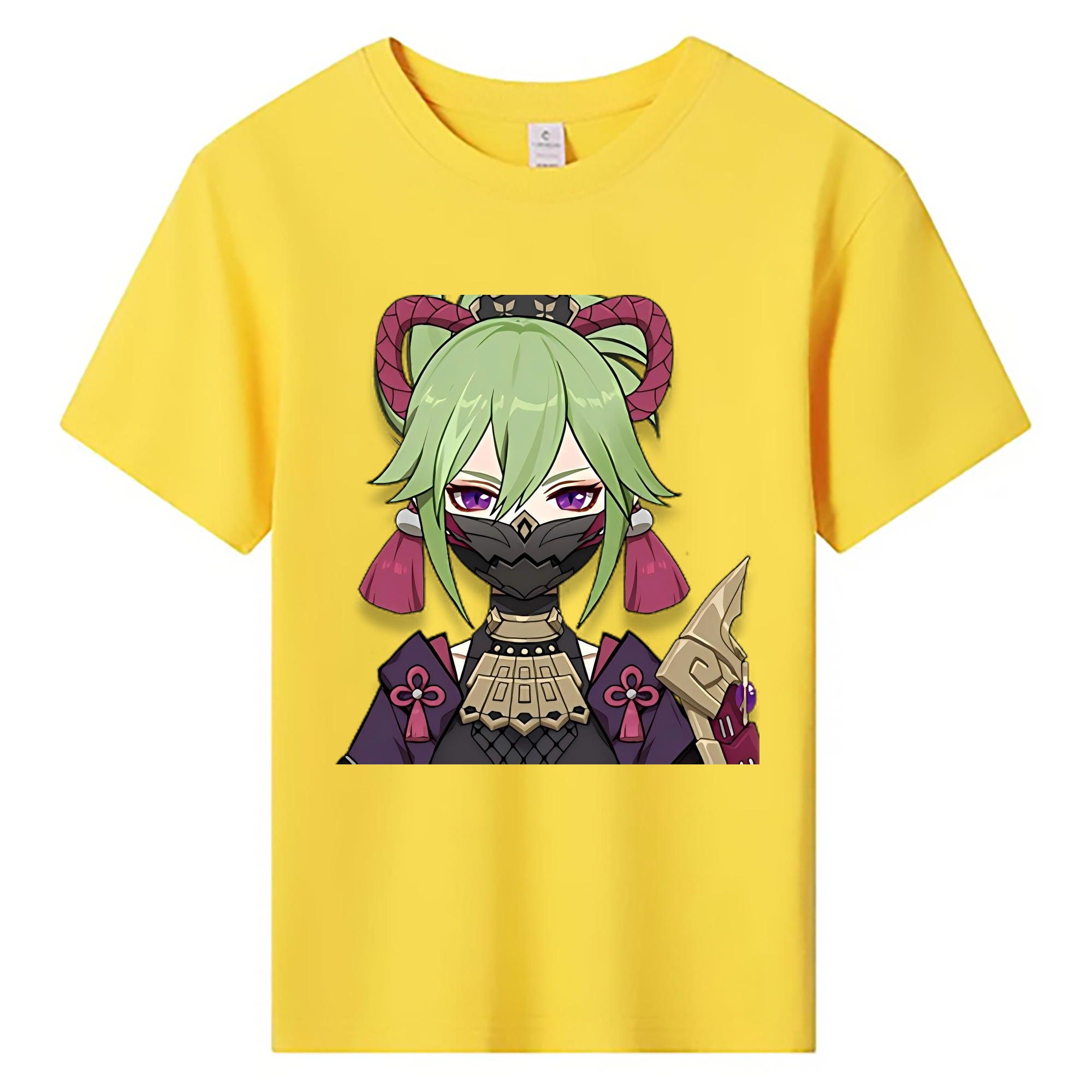 げんし神  久岐忍 くき しのぶ genshin Kuki Shinobu 綿100％キッズTシャツ（フロントプリント）